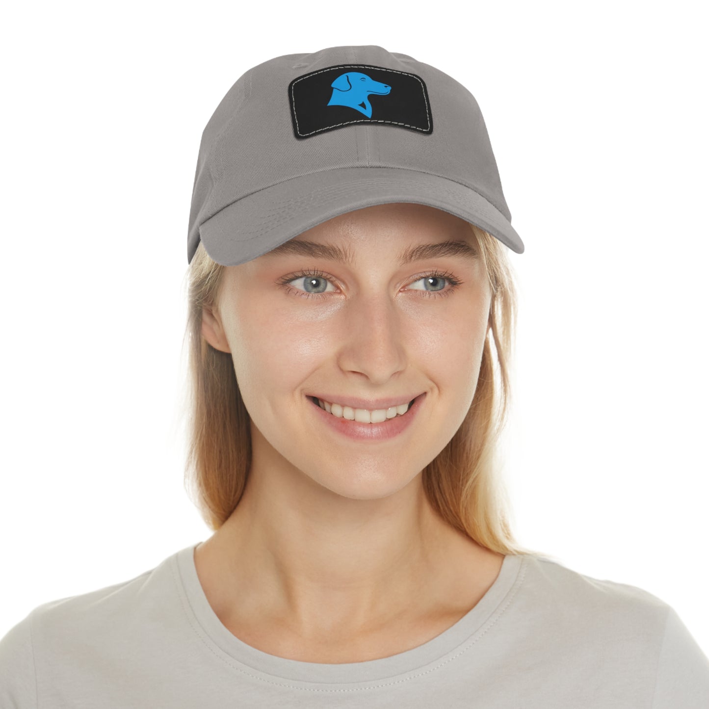 BlueMark Hat with Leather Patch (Blue Logo)