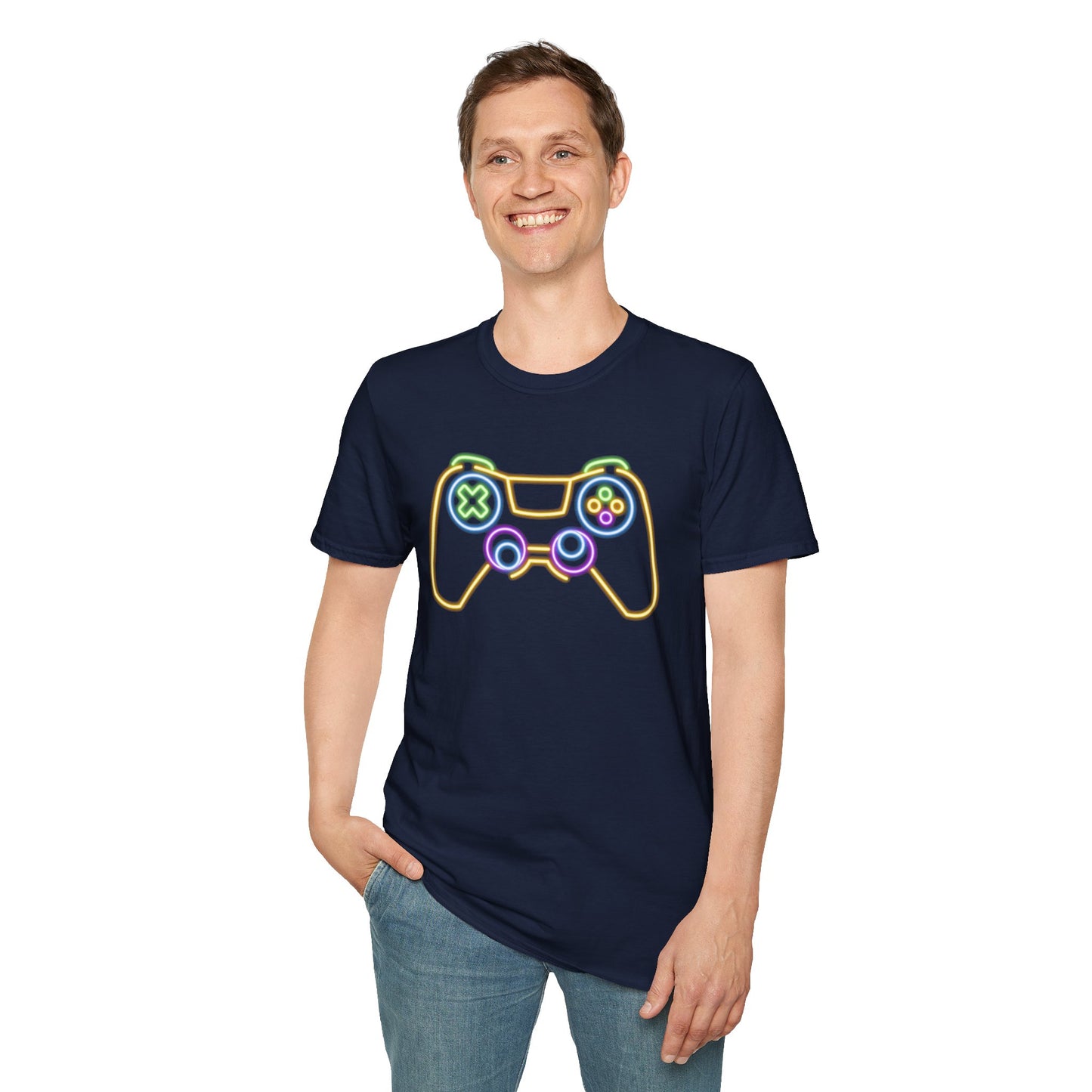 Neon Gaming Controller T-Shirt