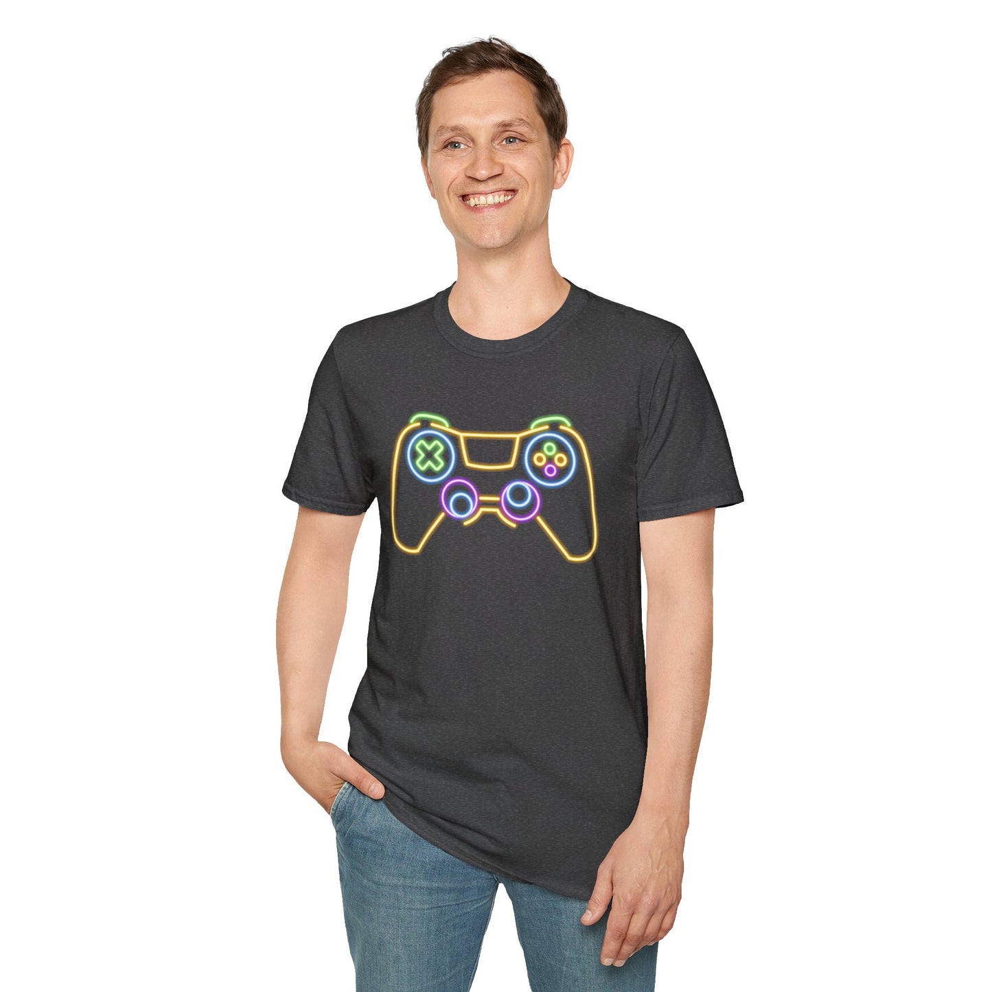 Neon Gaming Controller T-Shirt