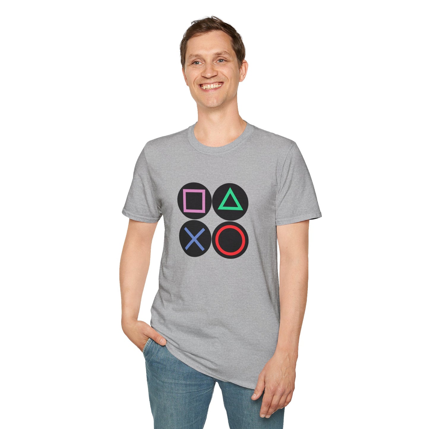 Play Station Buttons Gaming T-Shirt