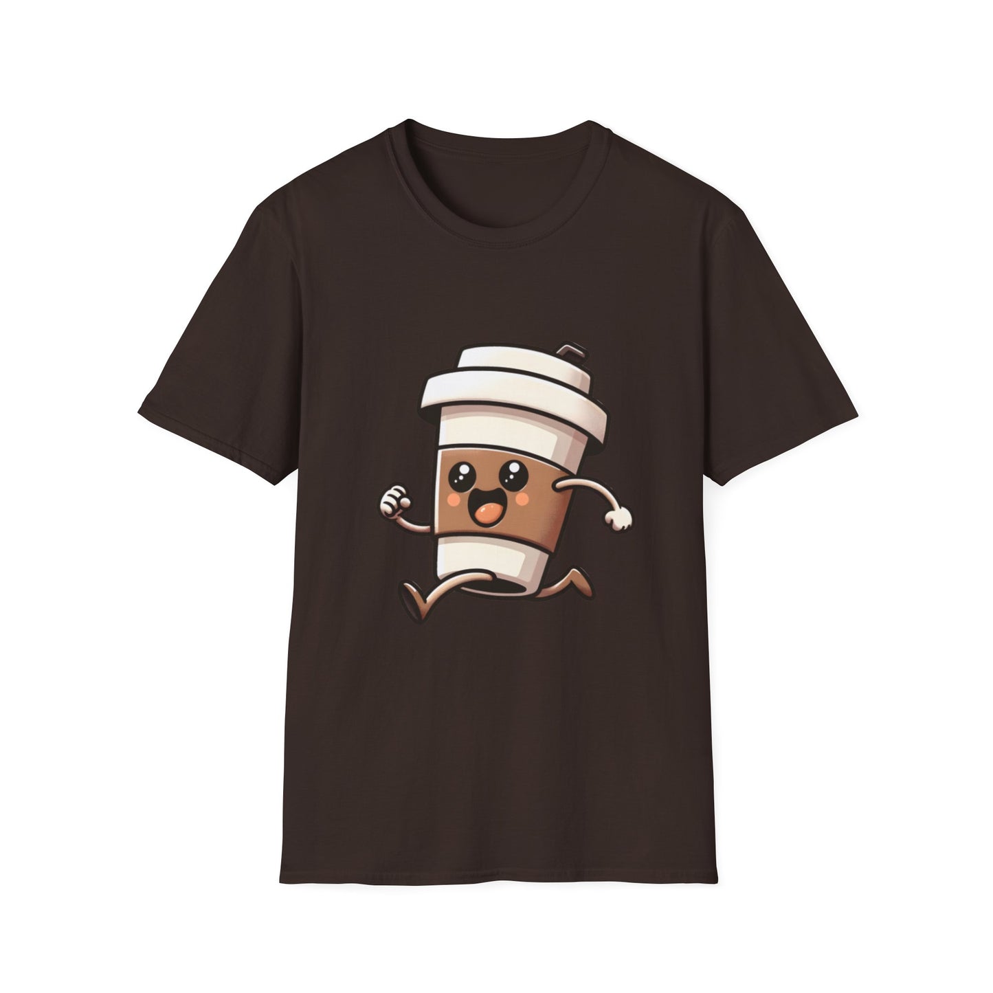 Cute Coffee Cup Running T-Shirt