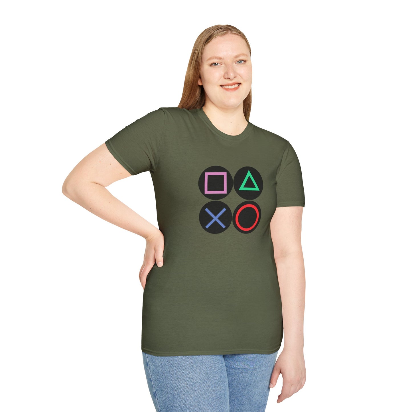 Play Station Buttons Gaming T-Shirt