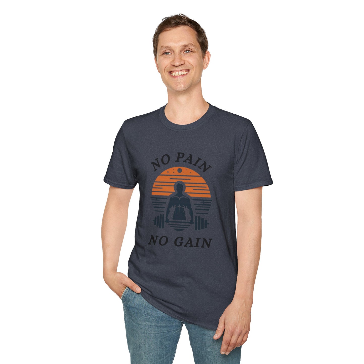 No Pain No Gain Fitness Motivation T-Shirt