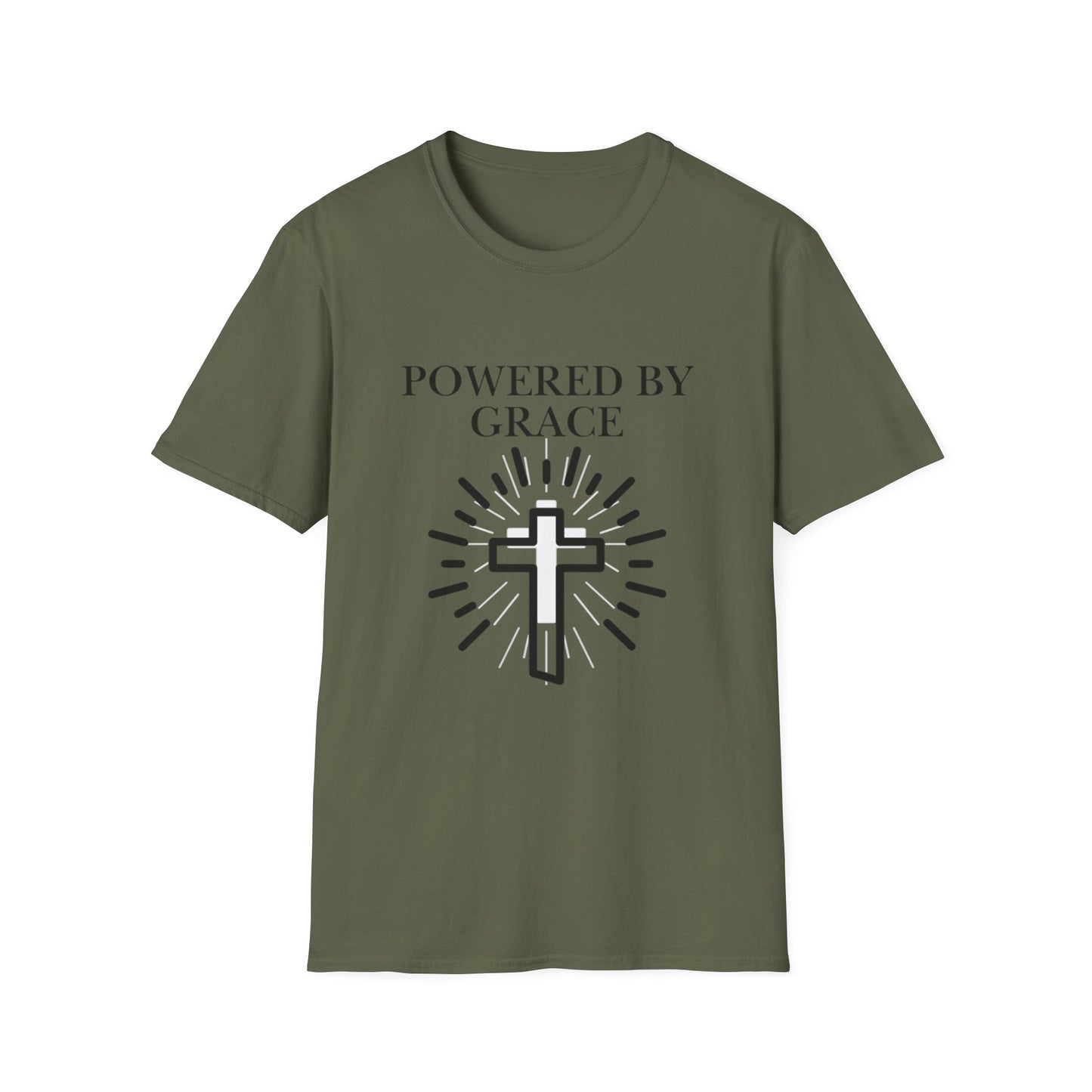 Powered by Grace - Faith Cross T-Shirt