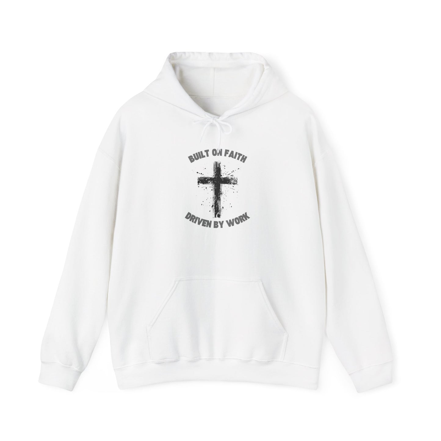 Built on Faith, Driven by Work - Christian Cross Sweatshirt