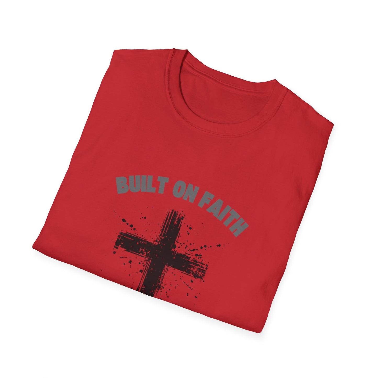 Built on Faith, Driven by Work - Christian Cross T-Shirt