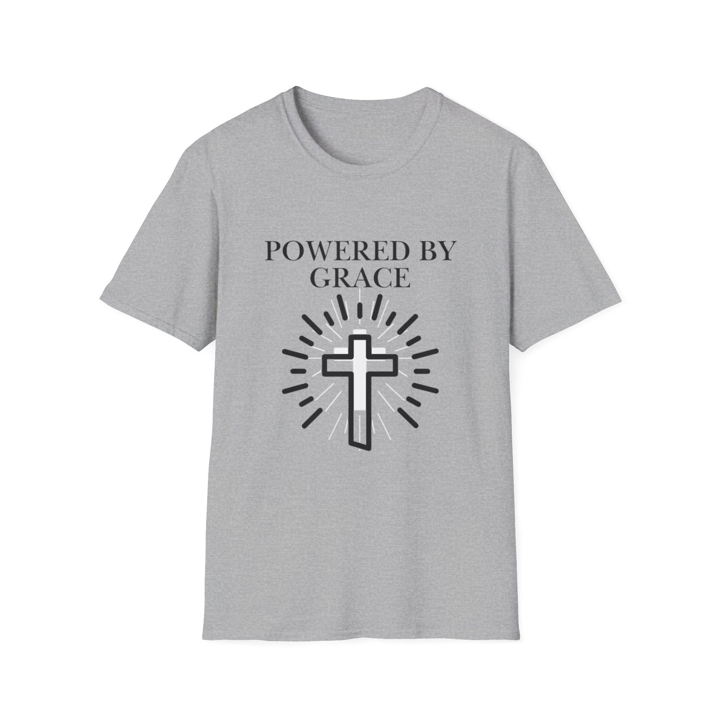 Powered by Grace - Faith Cross T-Shirt