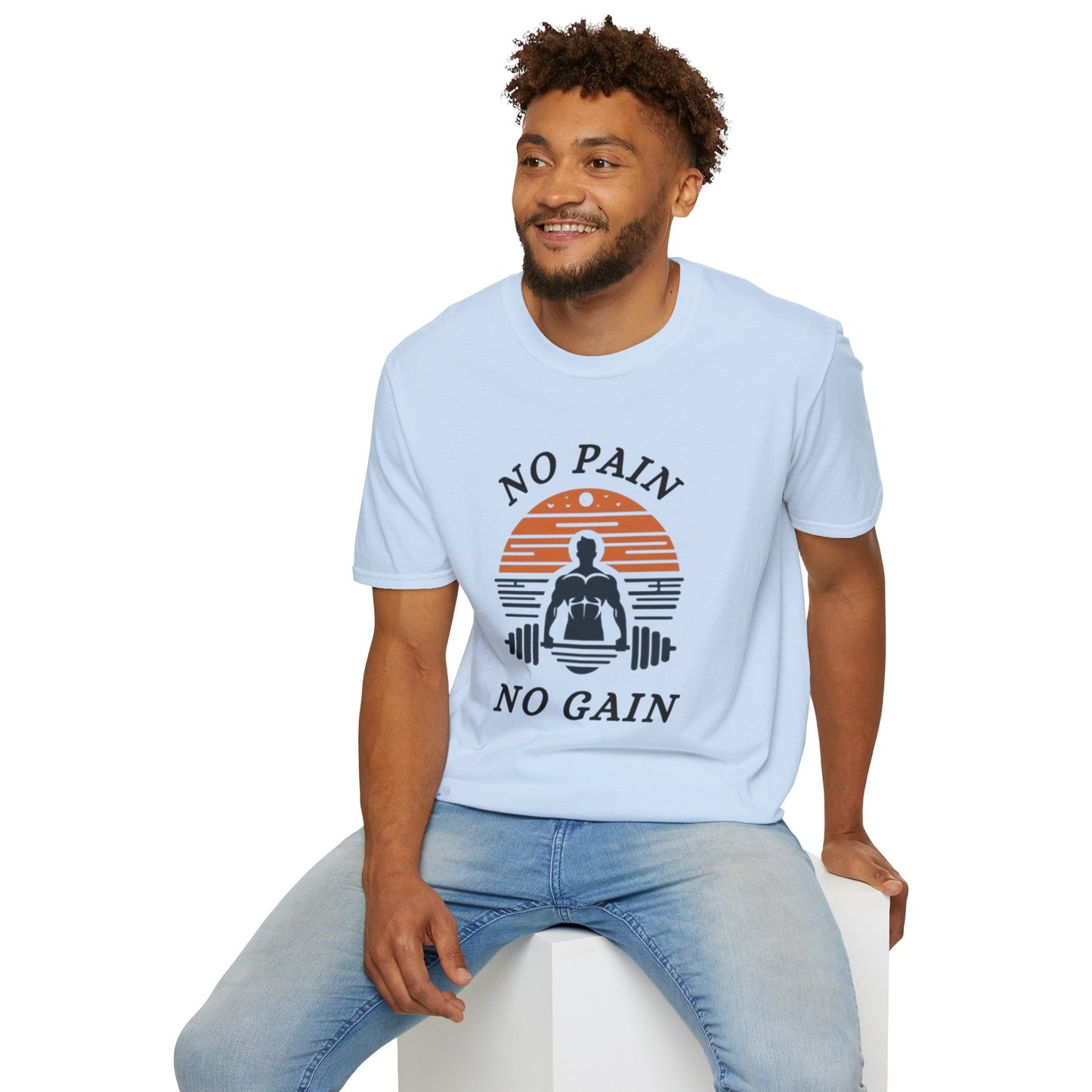 No Pain No Gain Fitness Motivation T-Shirt