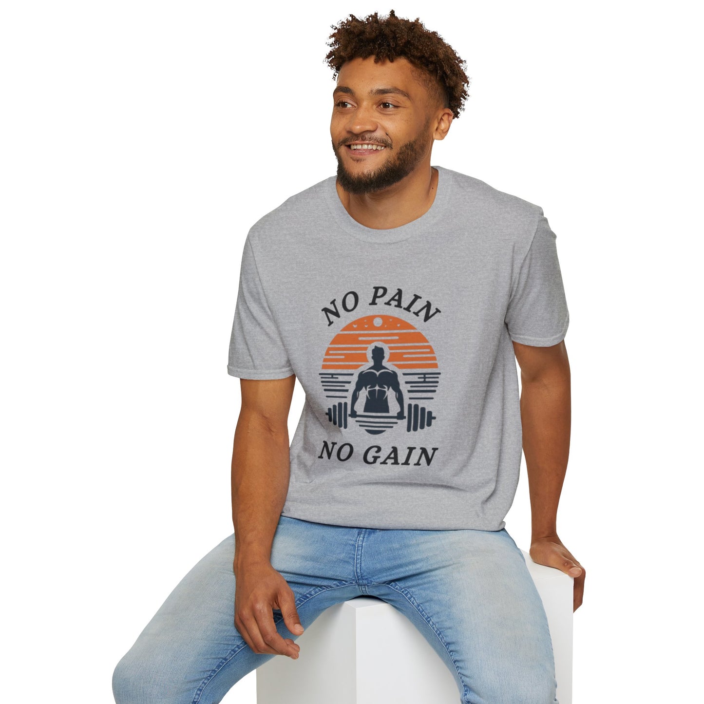 No Pain No Gain Fitness Motivation T-Shirt
