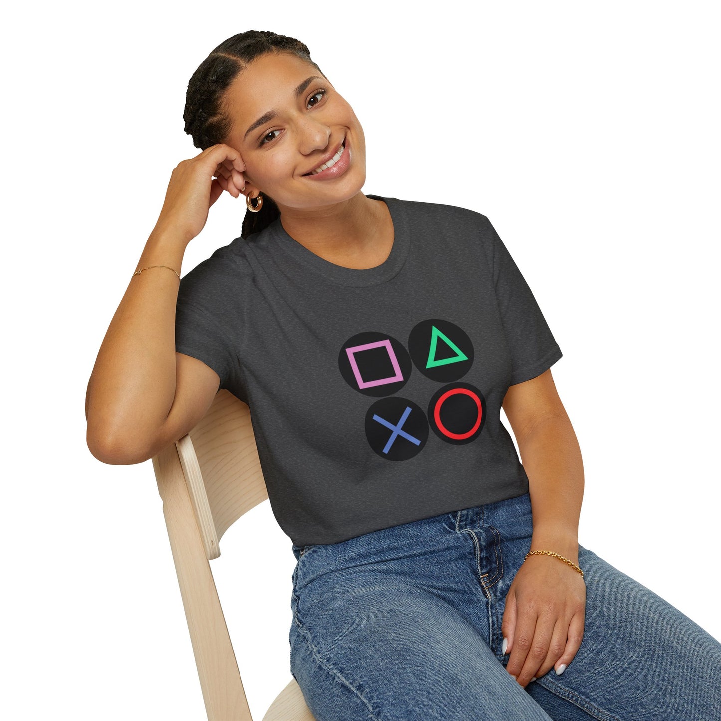 Play Station Buttons Gaming T-Shirt