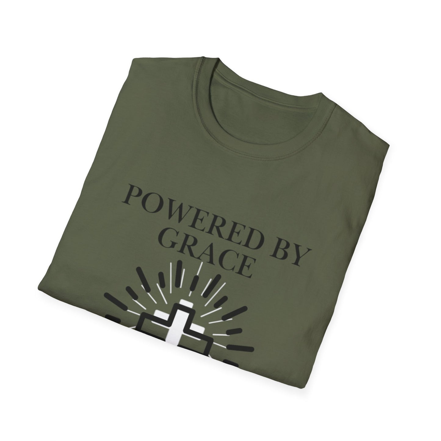 Powered by Grace - Faith Cross T-Shirt