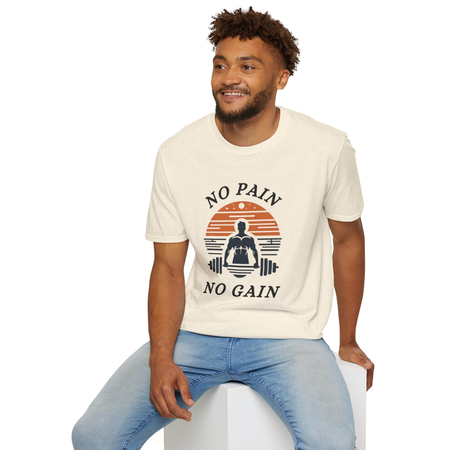 No Pain No Gain Fitness Motivation T-Shirt