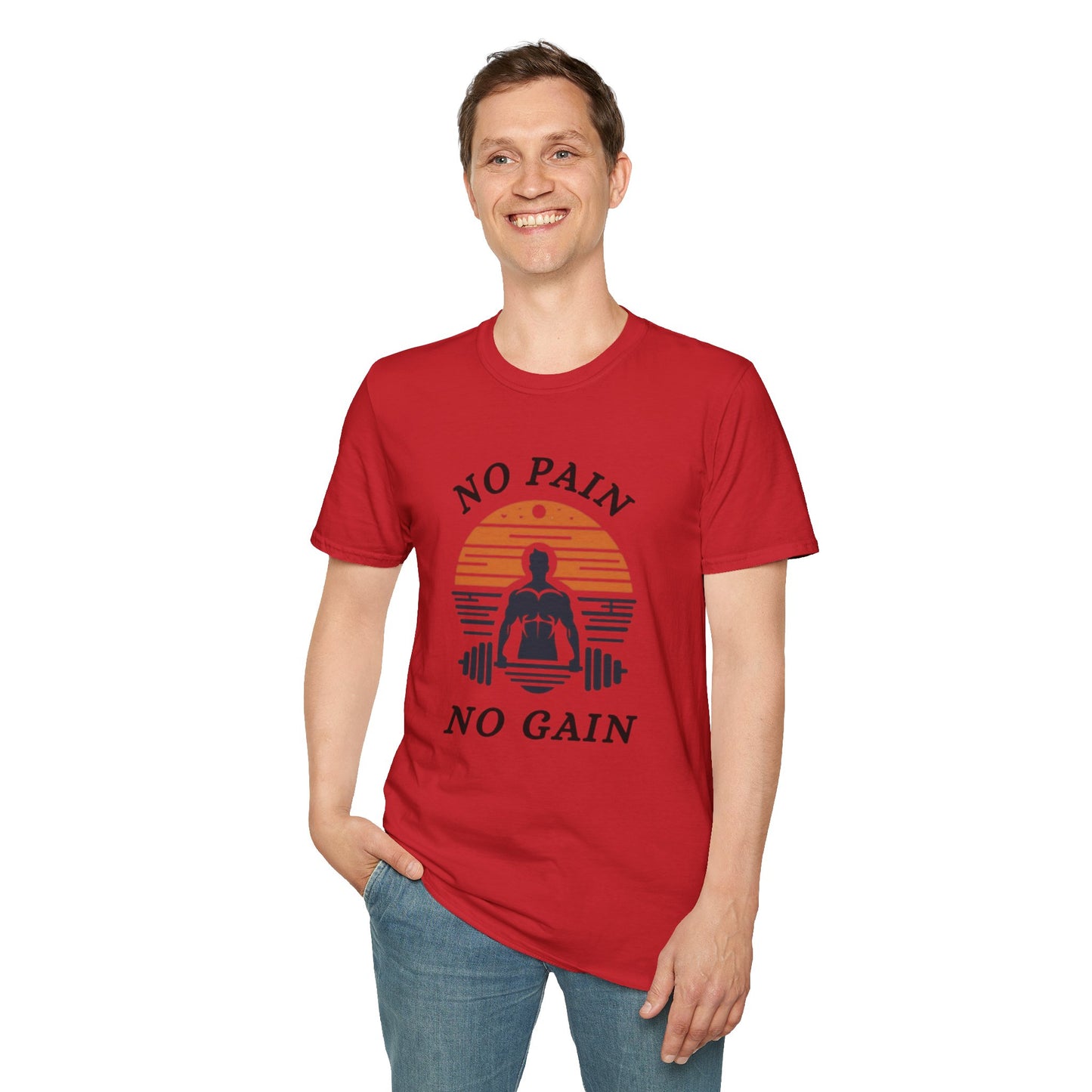 No Pain No Gain Fitness Motivation T-Shirt