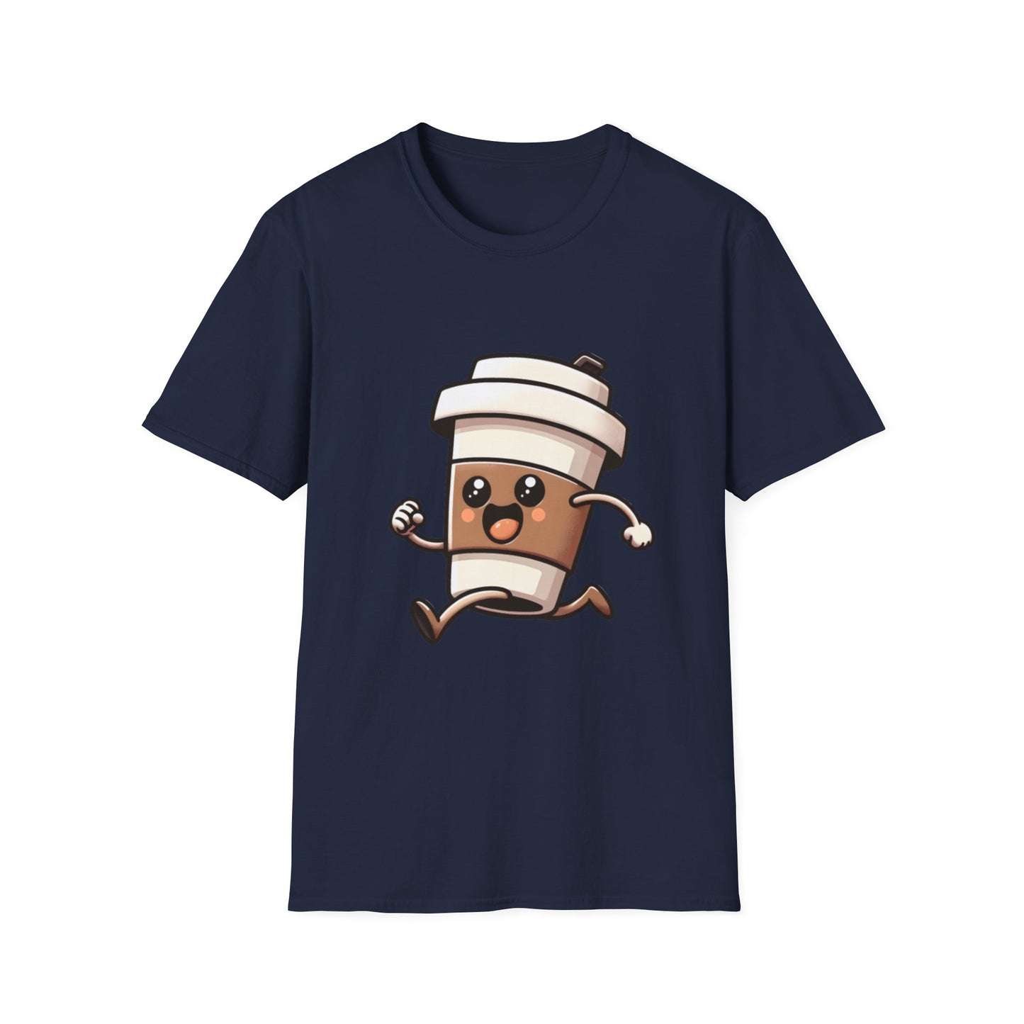 Cute Coffee Cup Running T-Shirt