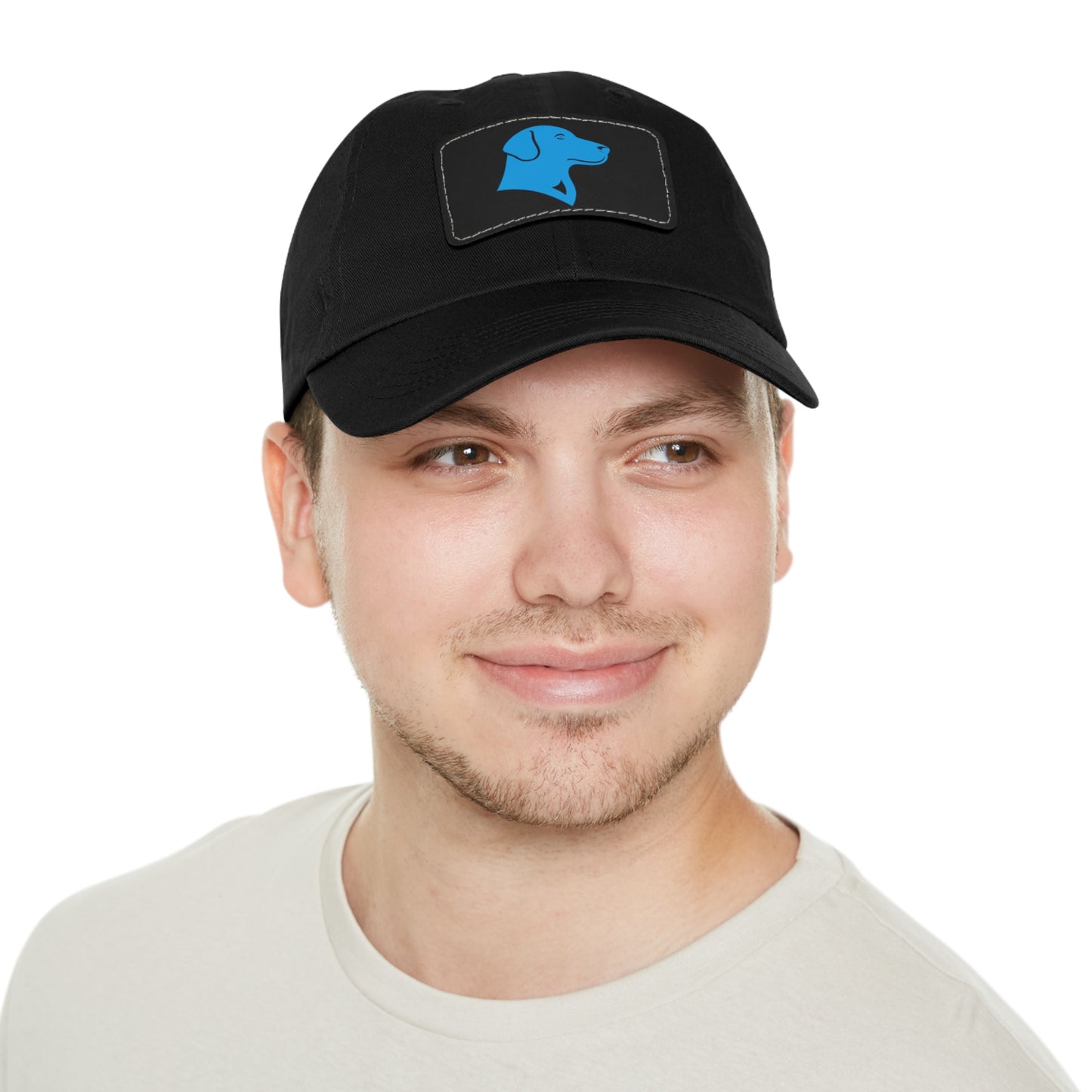 BlueMark Hat with Leather Patch (Blue Logo)
