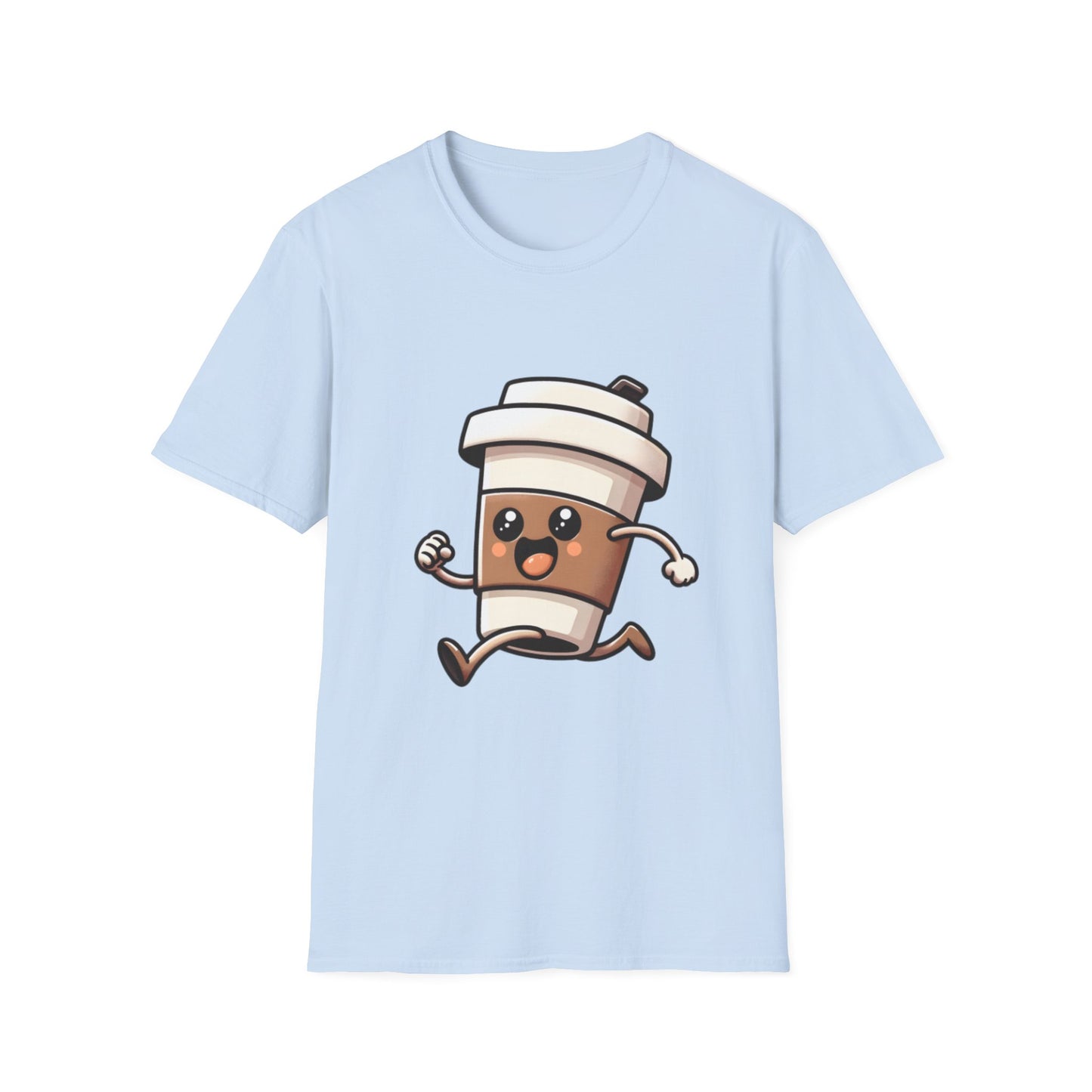 Cute Coffee Cup Running T-Shirt