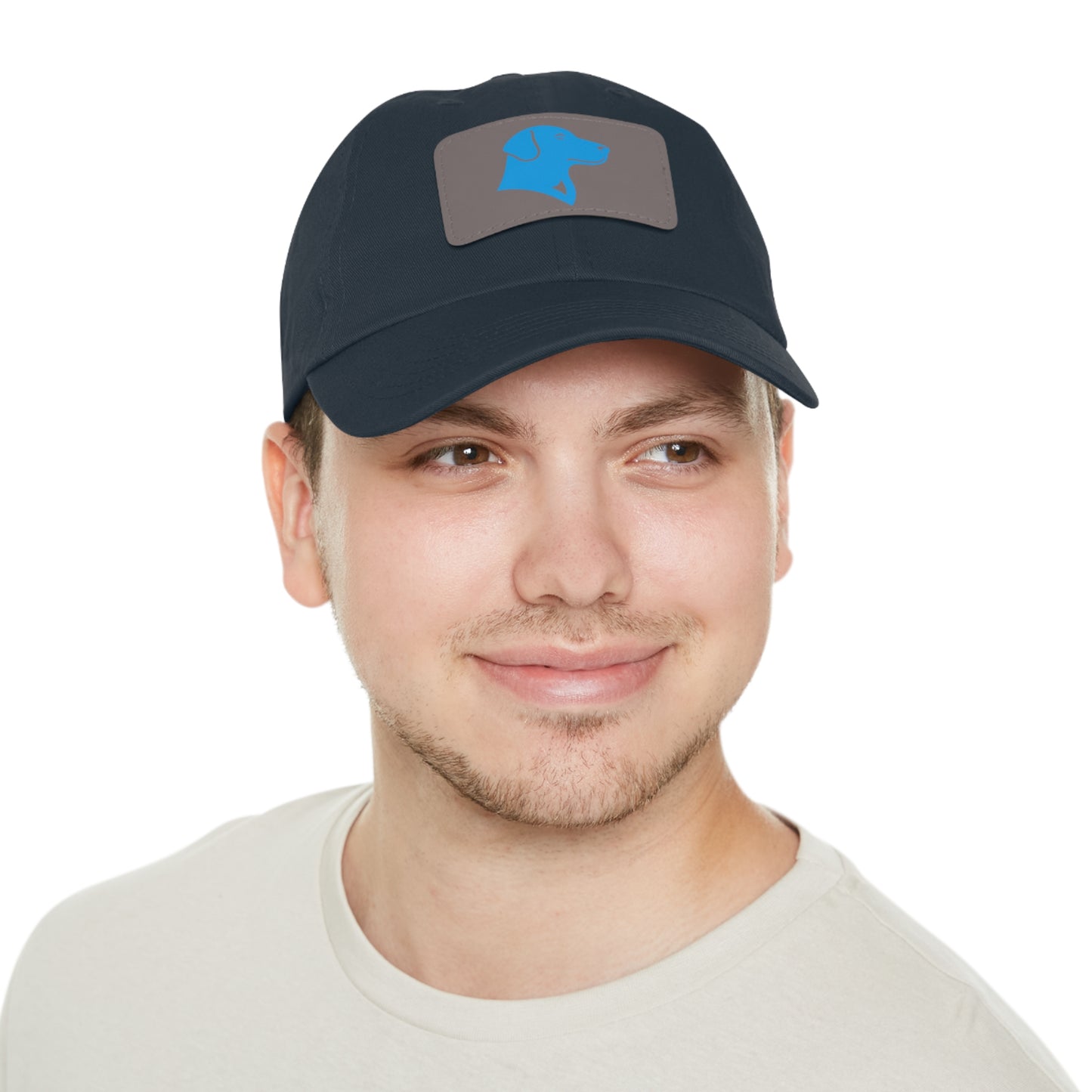 BlueMark Hat with Leather Patch (Blue Logo)