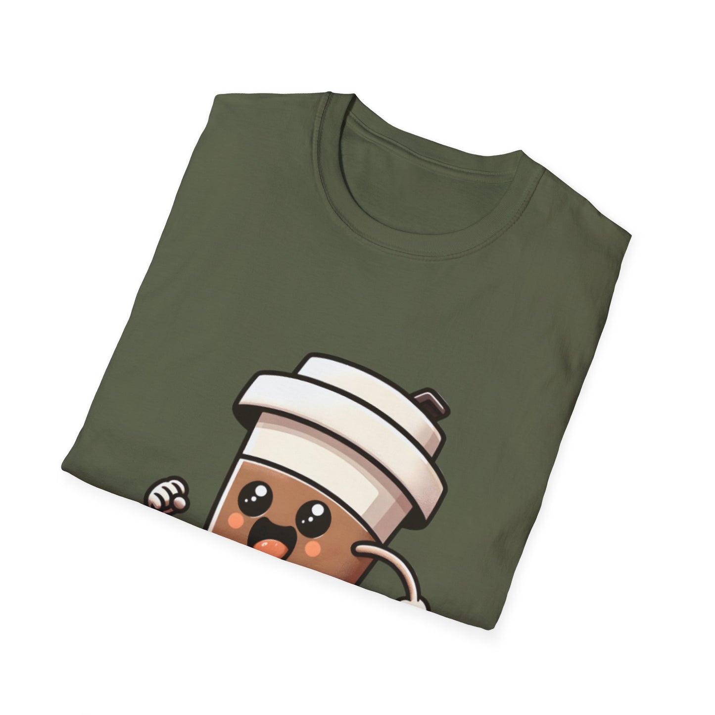 Cute Coffee Cup Running T-Shirt