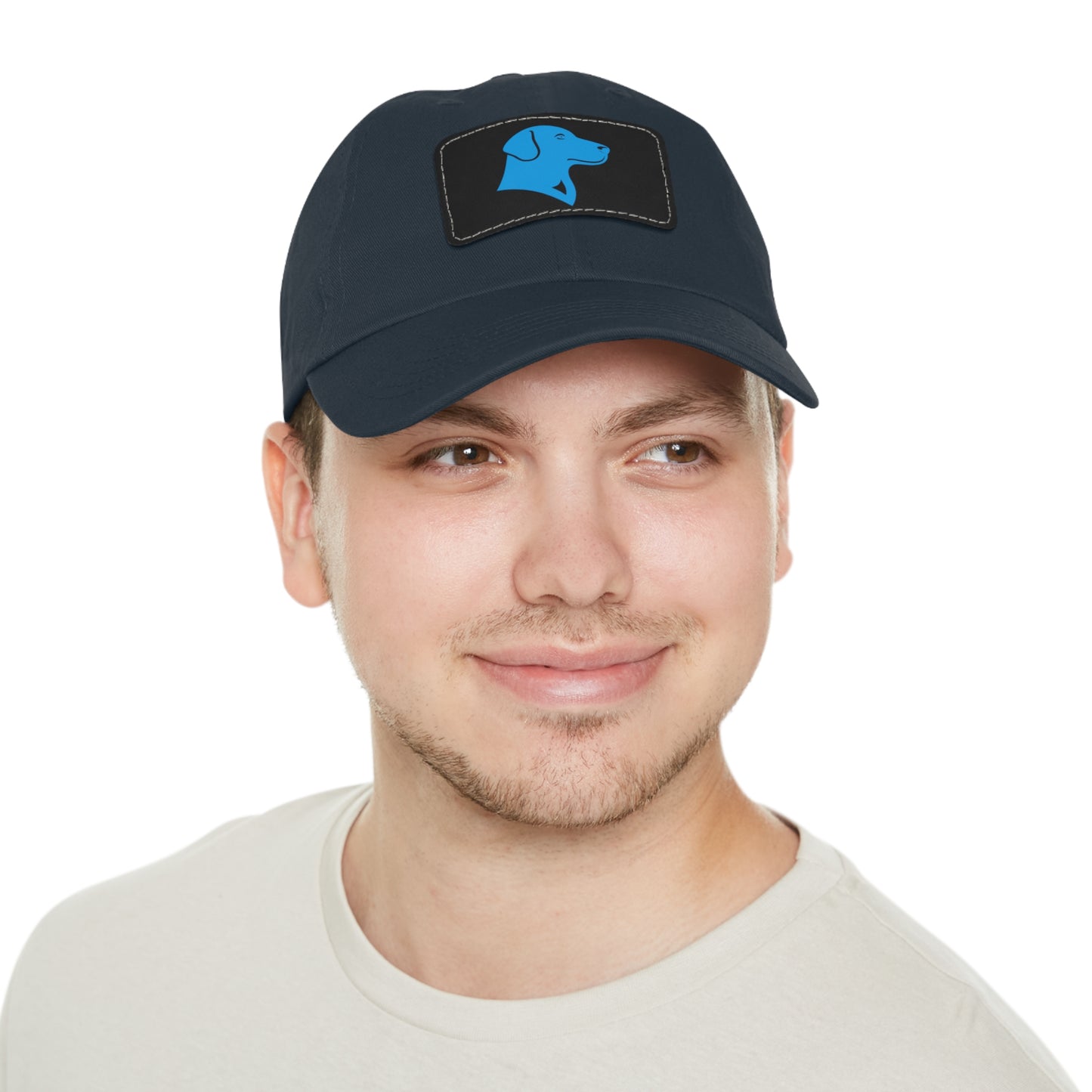 BlueMark Hat with Leather Patch (Blue Logo)