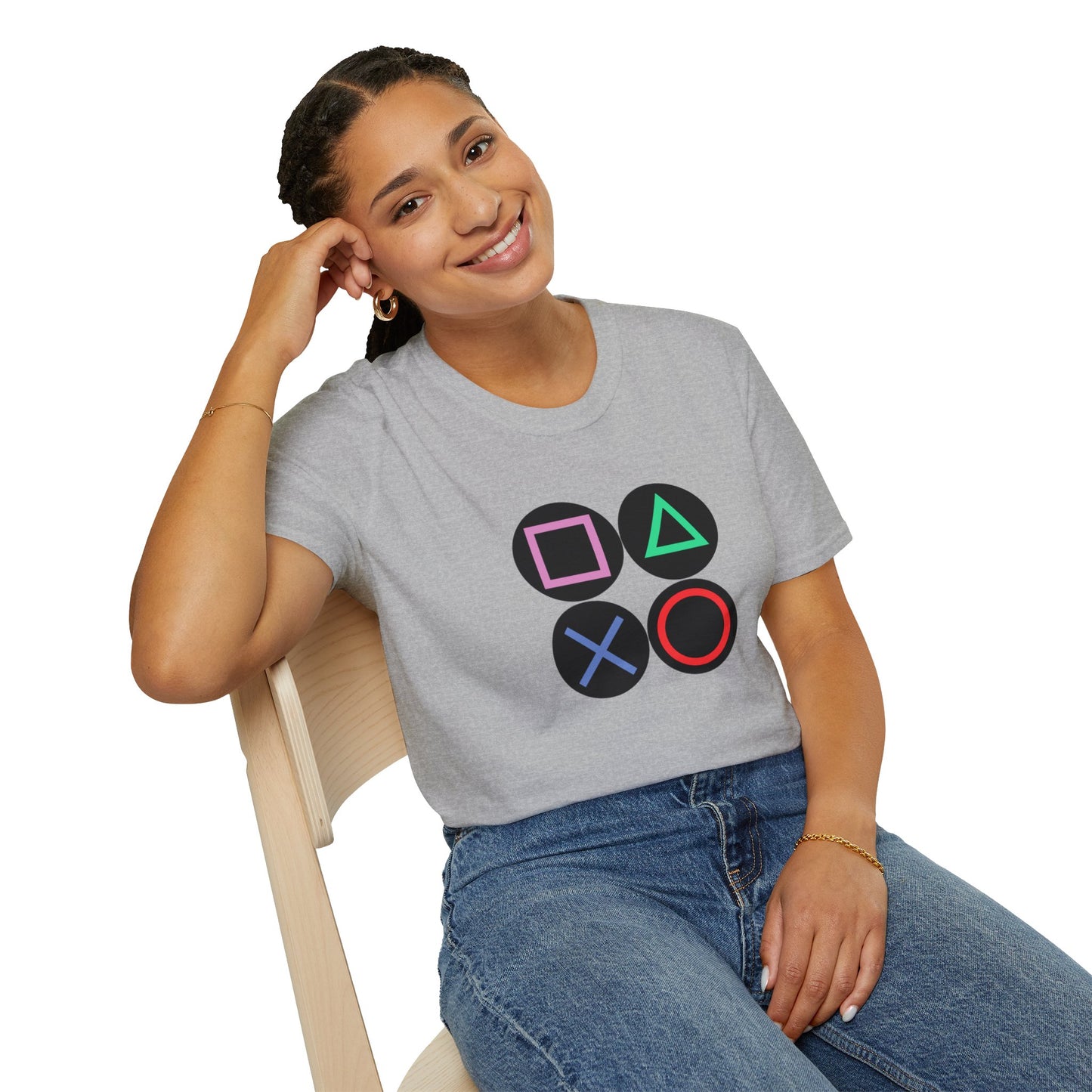 Play Station Buttons Gaming T-Shirt