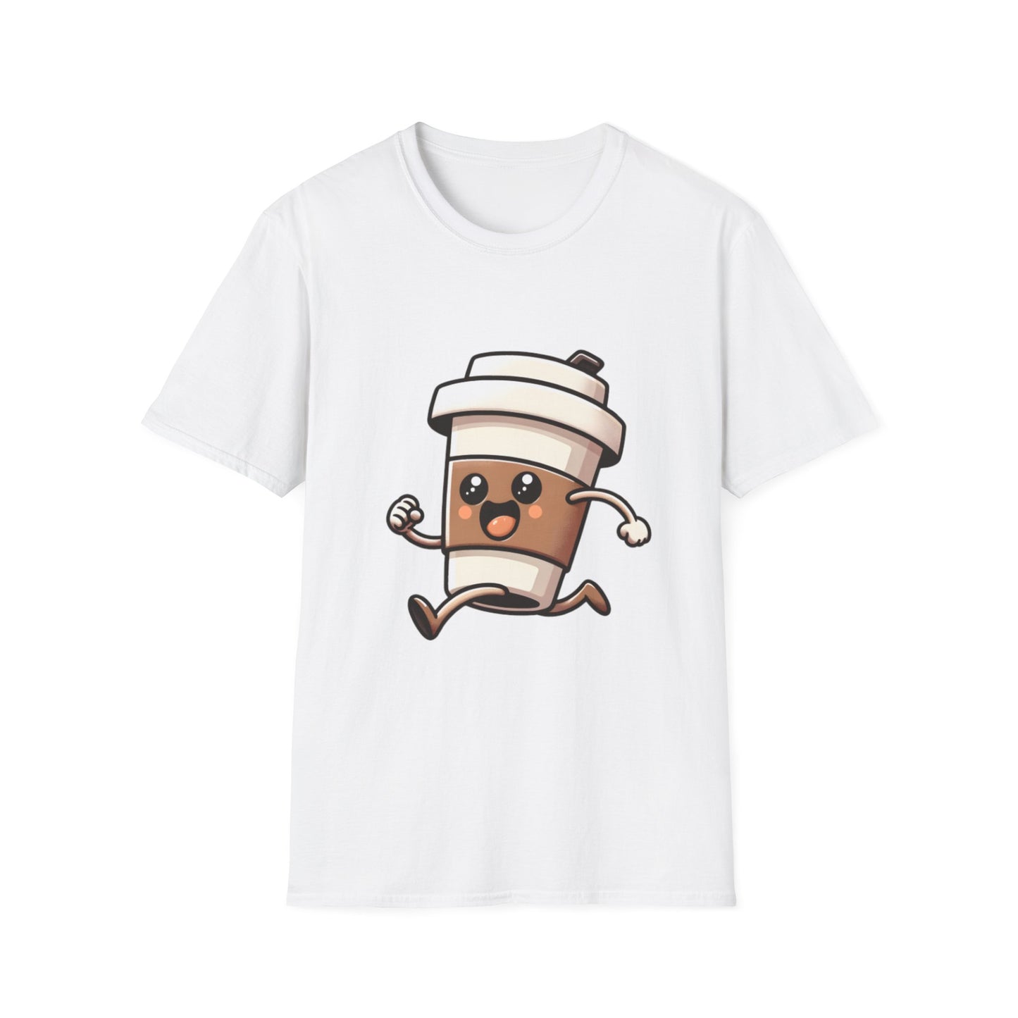 Cute Coffee Cup Running T-Shirt