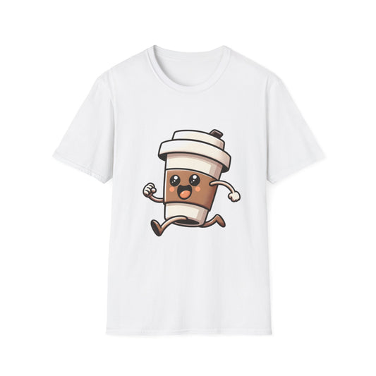 Cute Coffee Cup Running T-Shirt