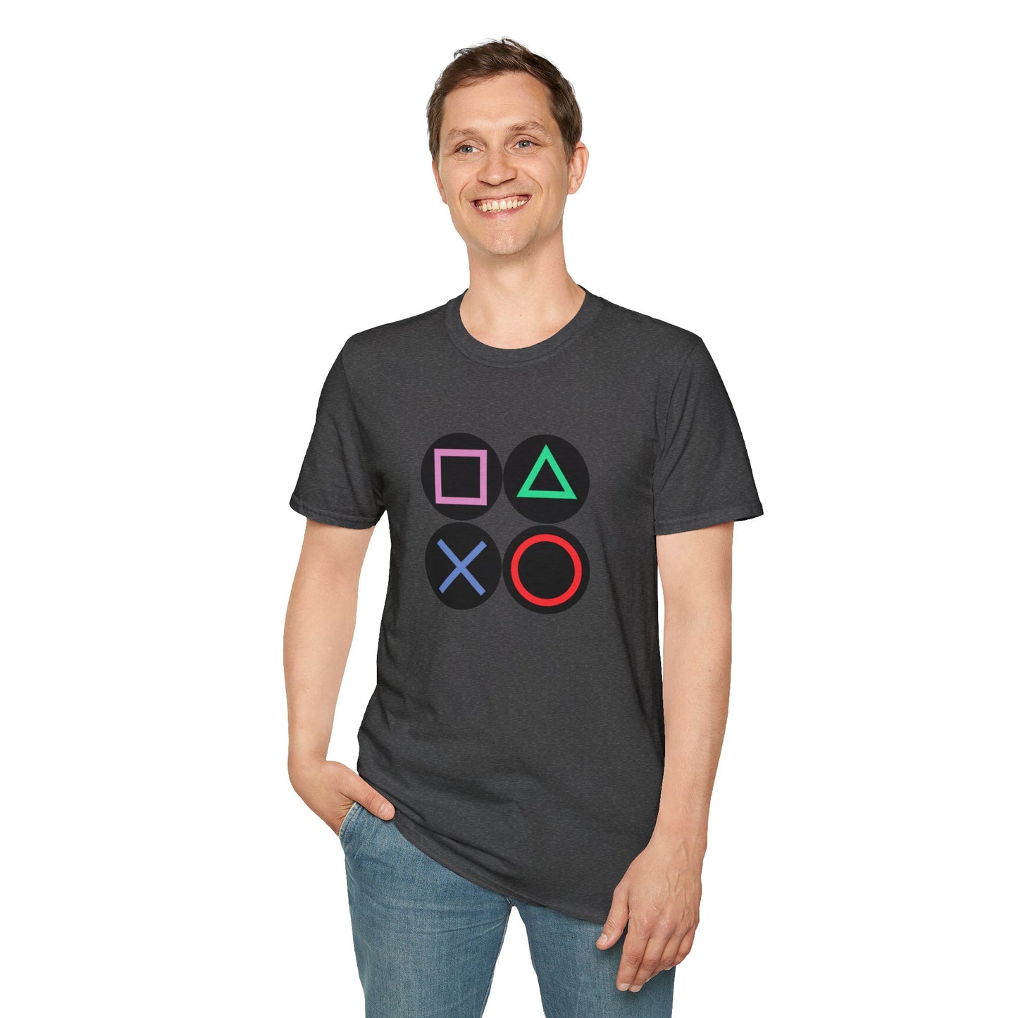 Play Station Buttons Gaming T-Shirt