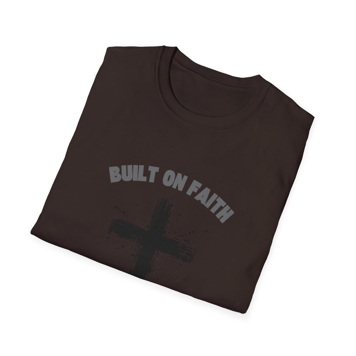Built on Faith, Driven by Work - Christian Cross T-Shirt