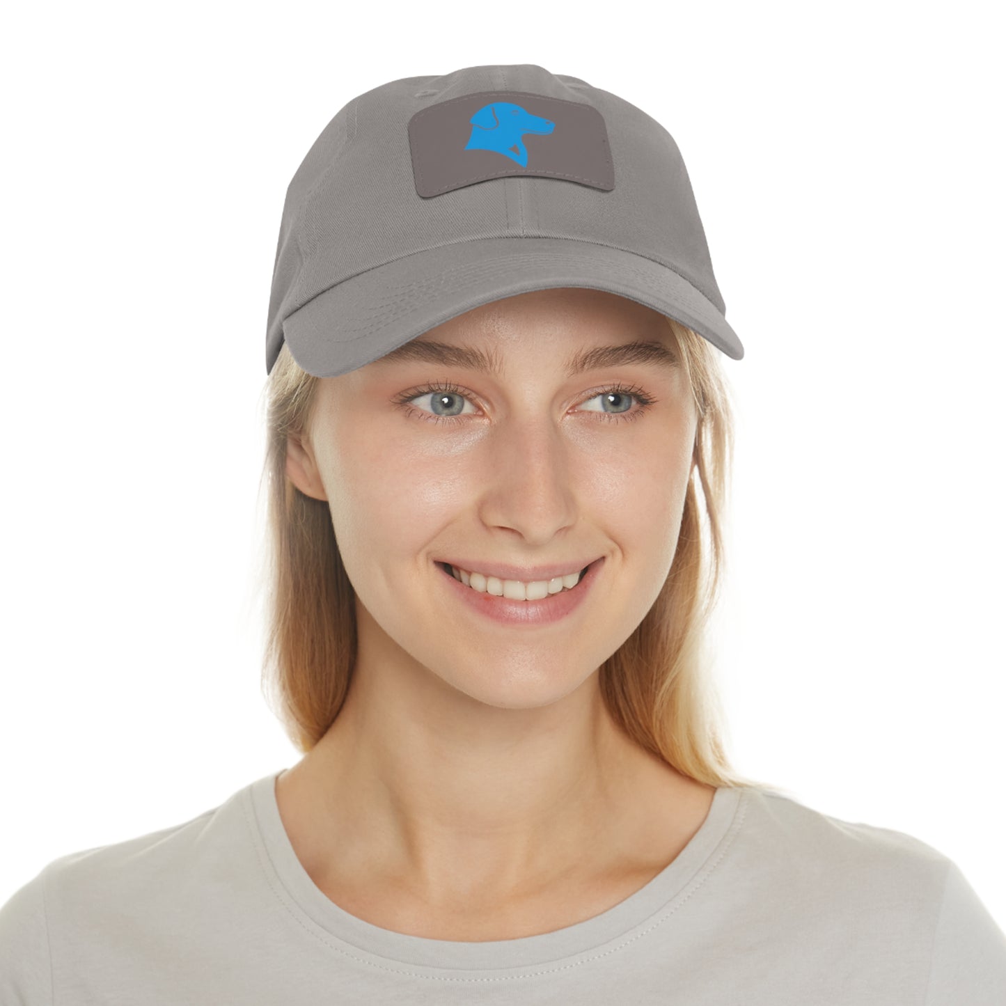 BlueMark Hat with Leather Patch (Blue Logo)