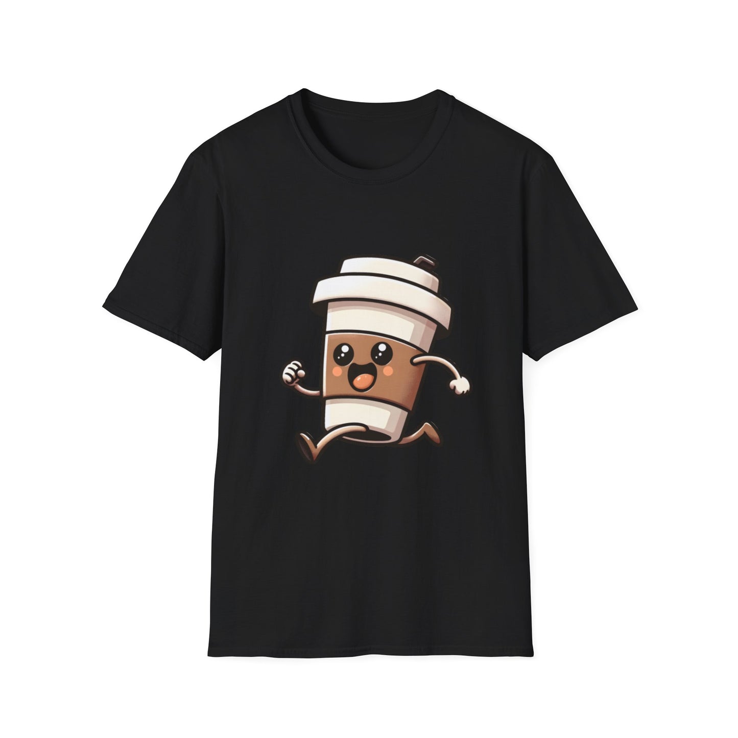 Cute Coffee Cup Running T-Shirt