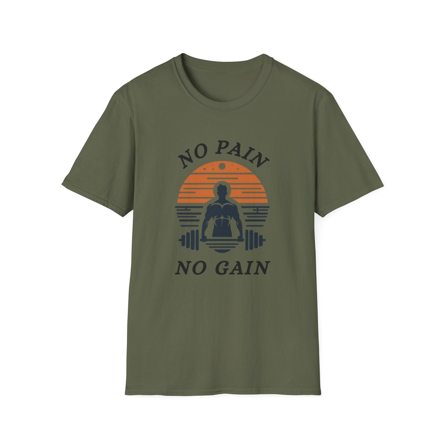 No Pain No Gain Fitness Motivation T-Shirt