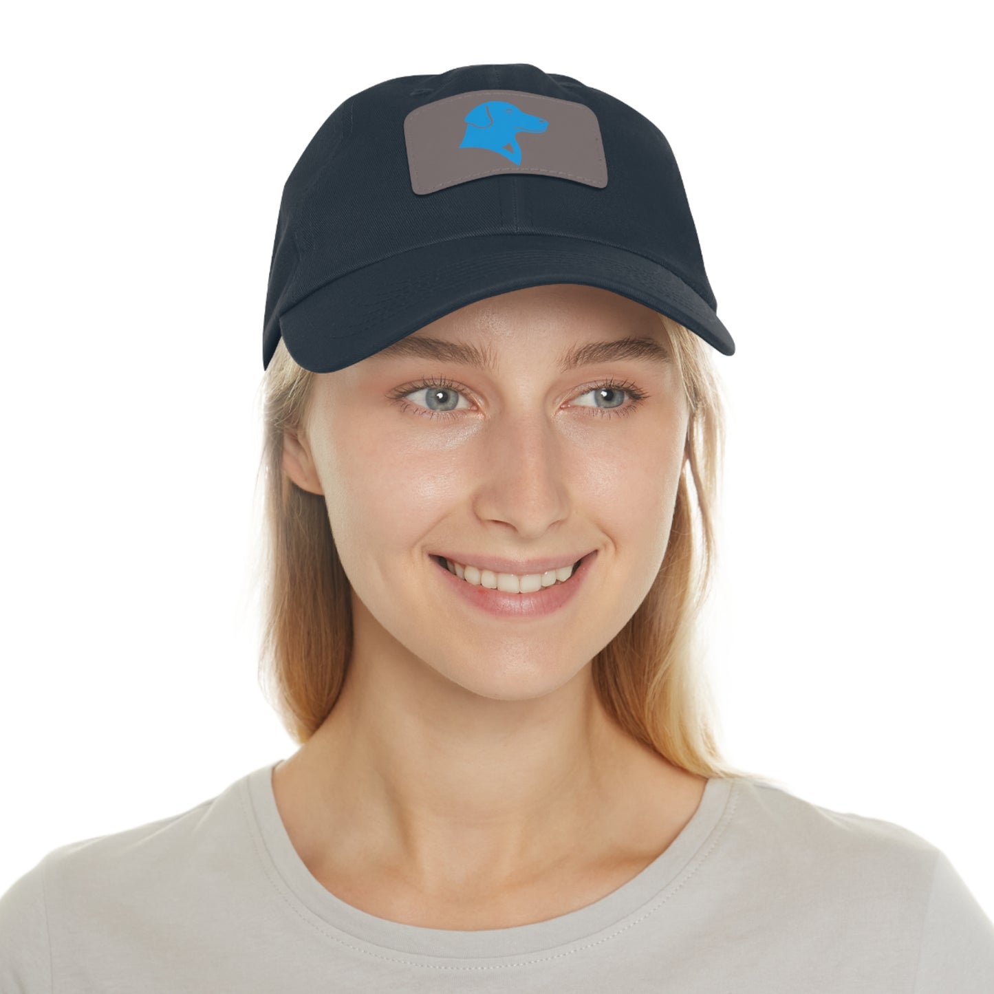 BlueMark Hat with Leather Patch (Blue Logo)