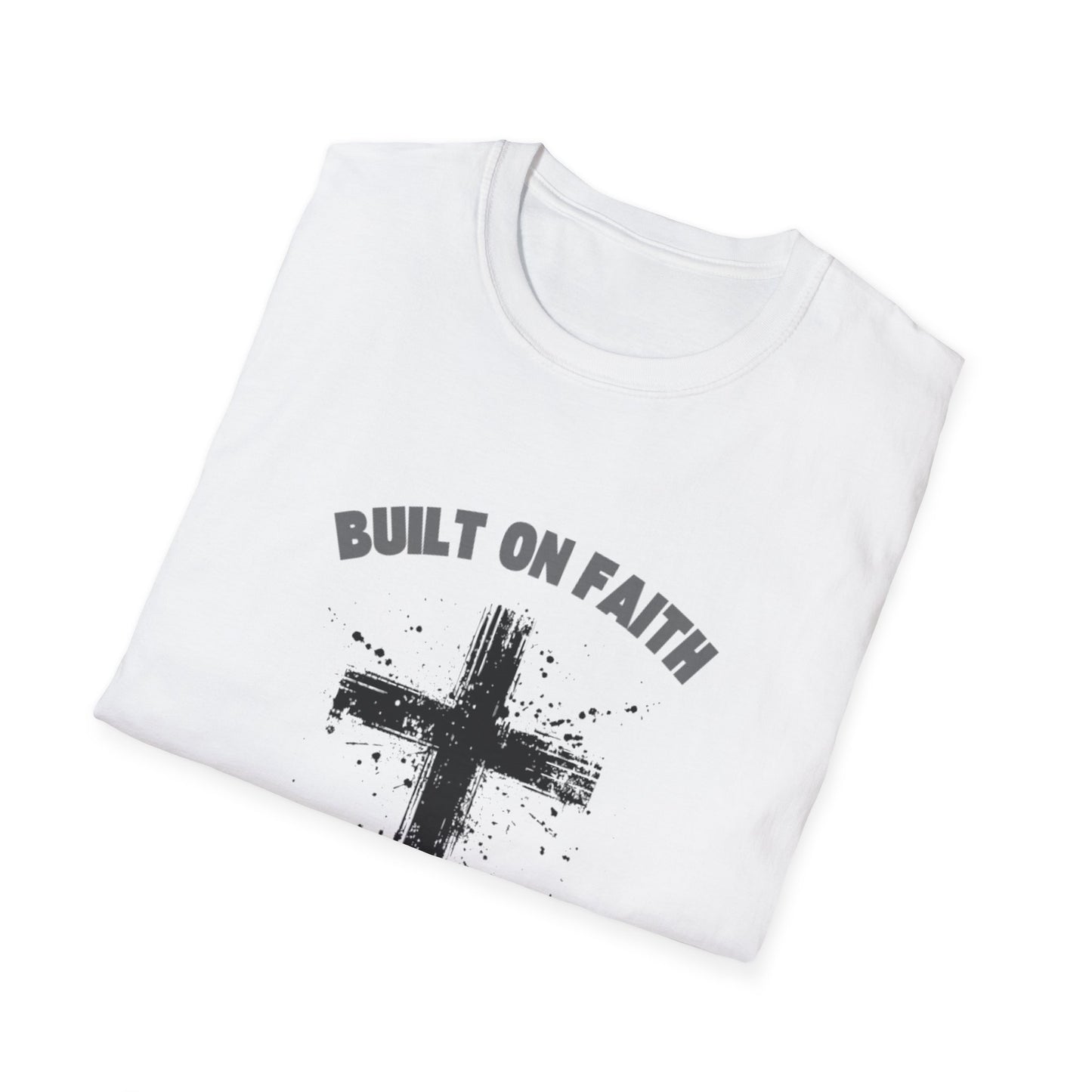 Built on Faith, Driven by Work - Christian Cross T-Shirt
