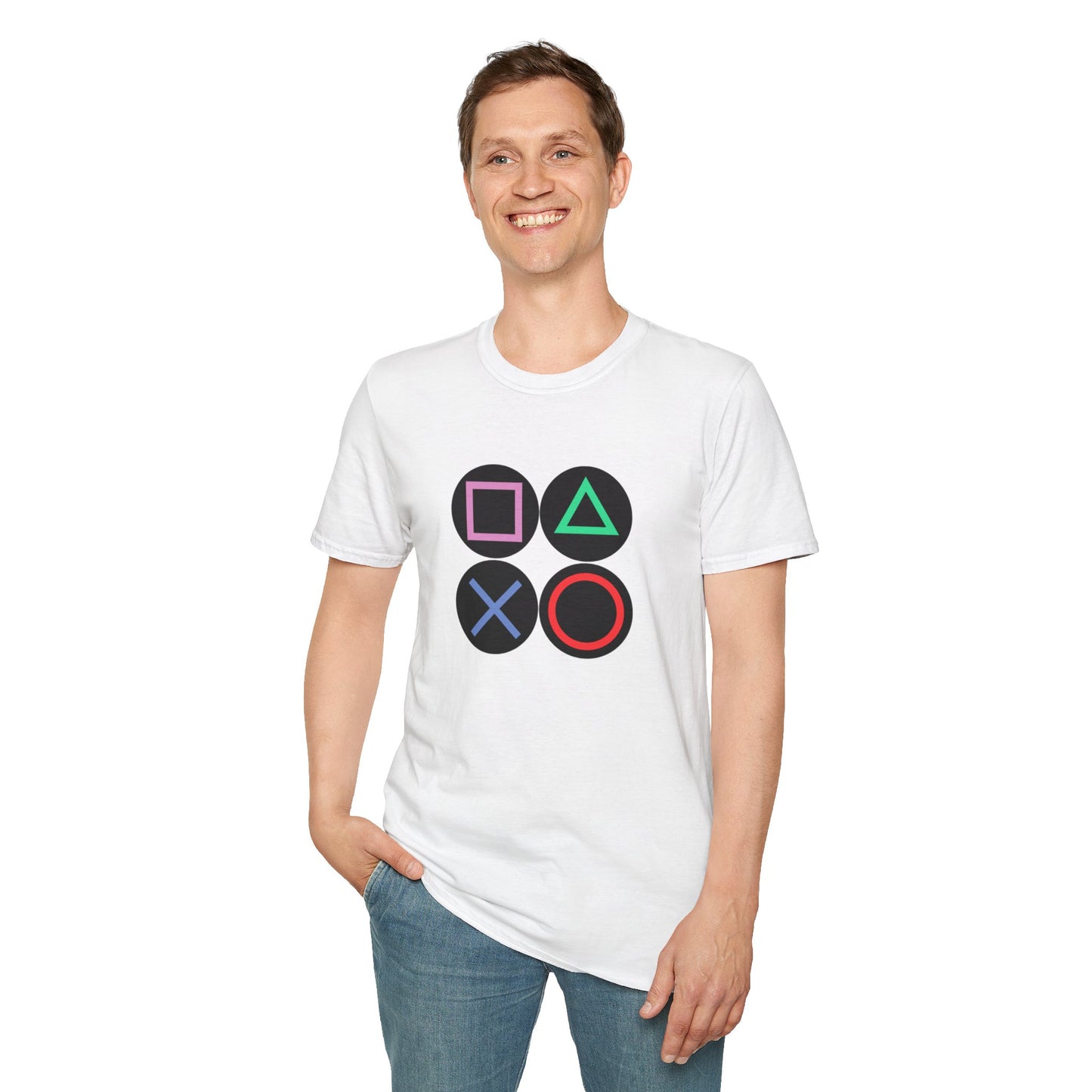 Play Station Buttons Gaming T-Shirt