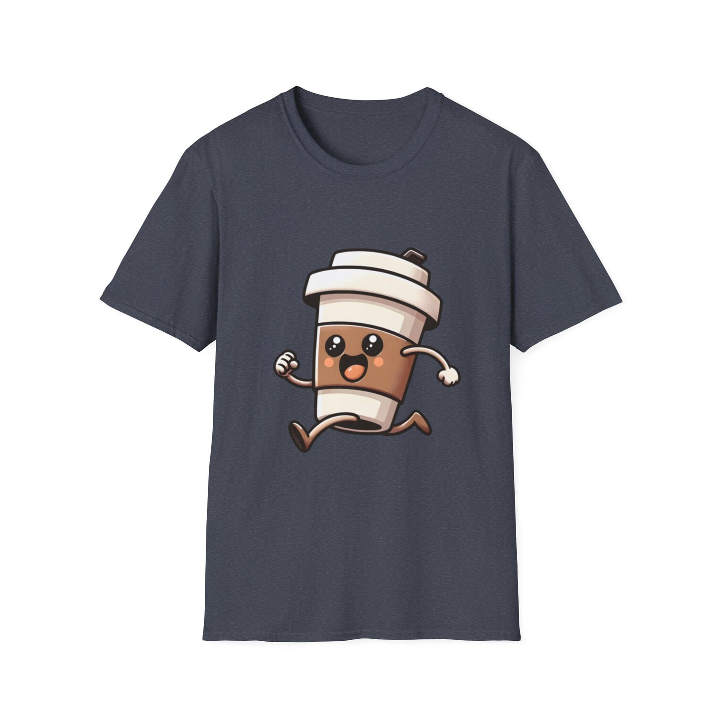 Cute Coffee Cup Running T-Shirt