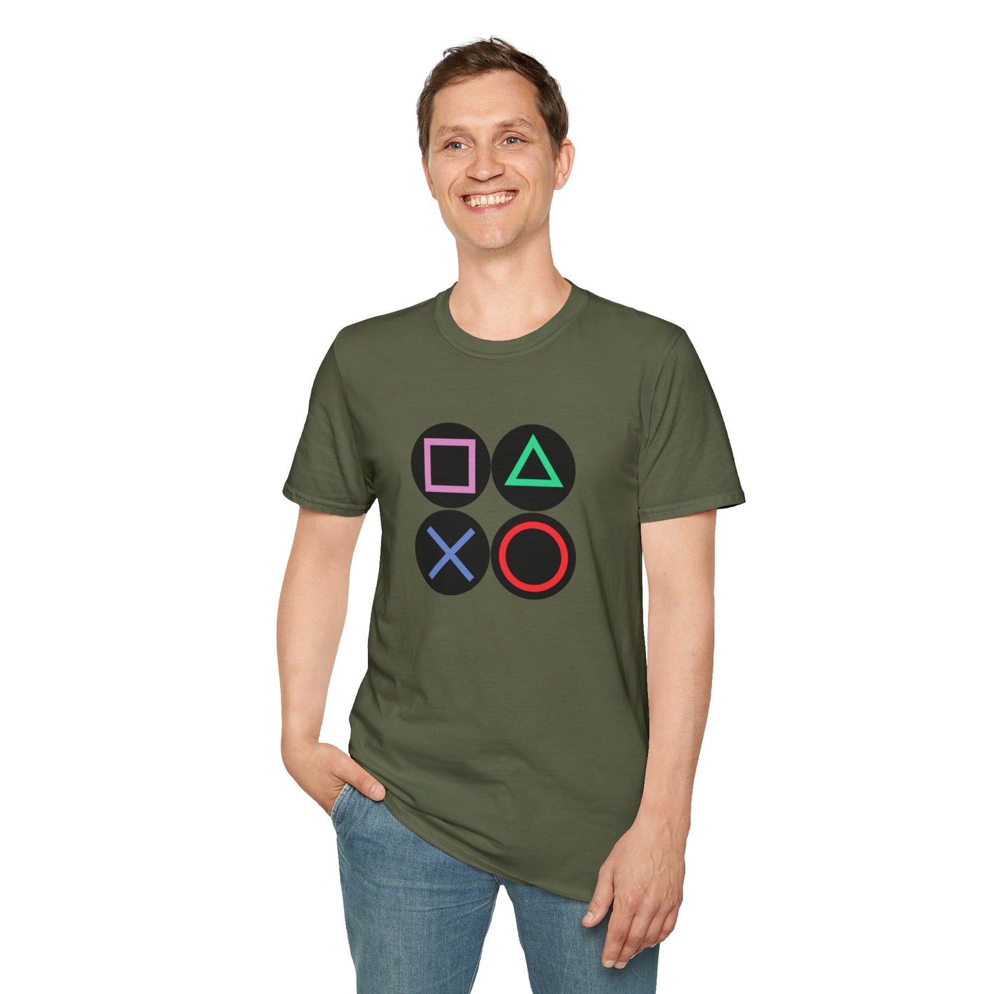 Play Station Buttons Gaming T-Shirt