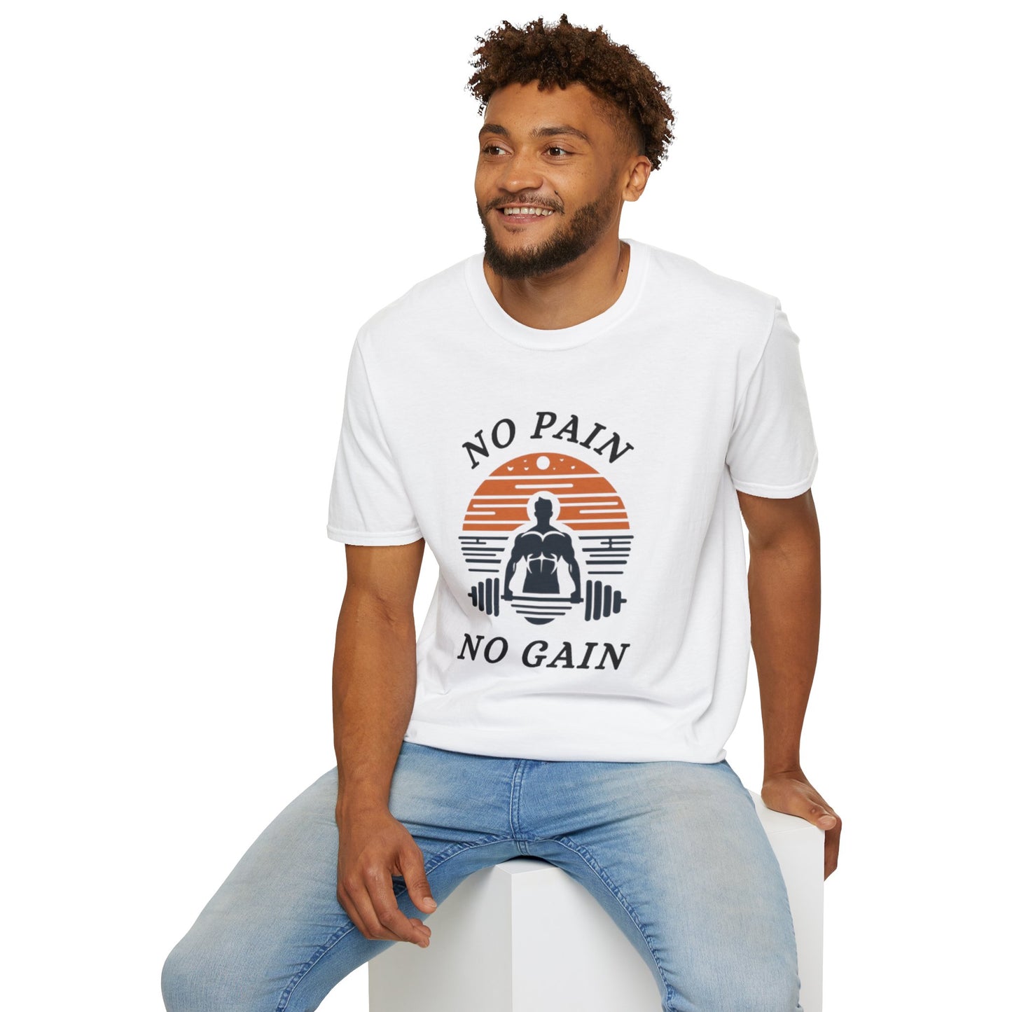 No Pain No Gain Fitness Motivation T-Shirt