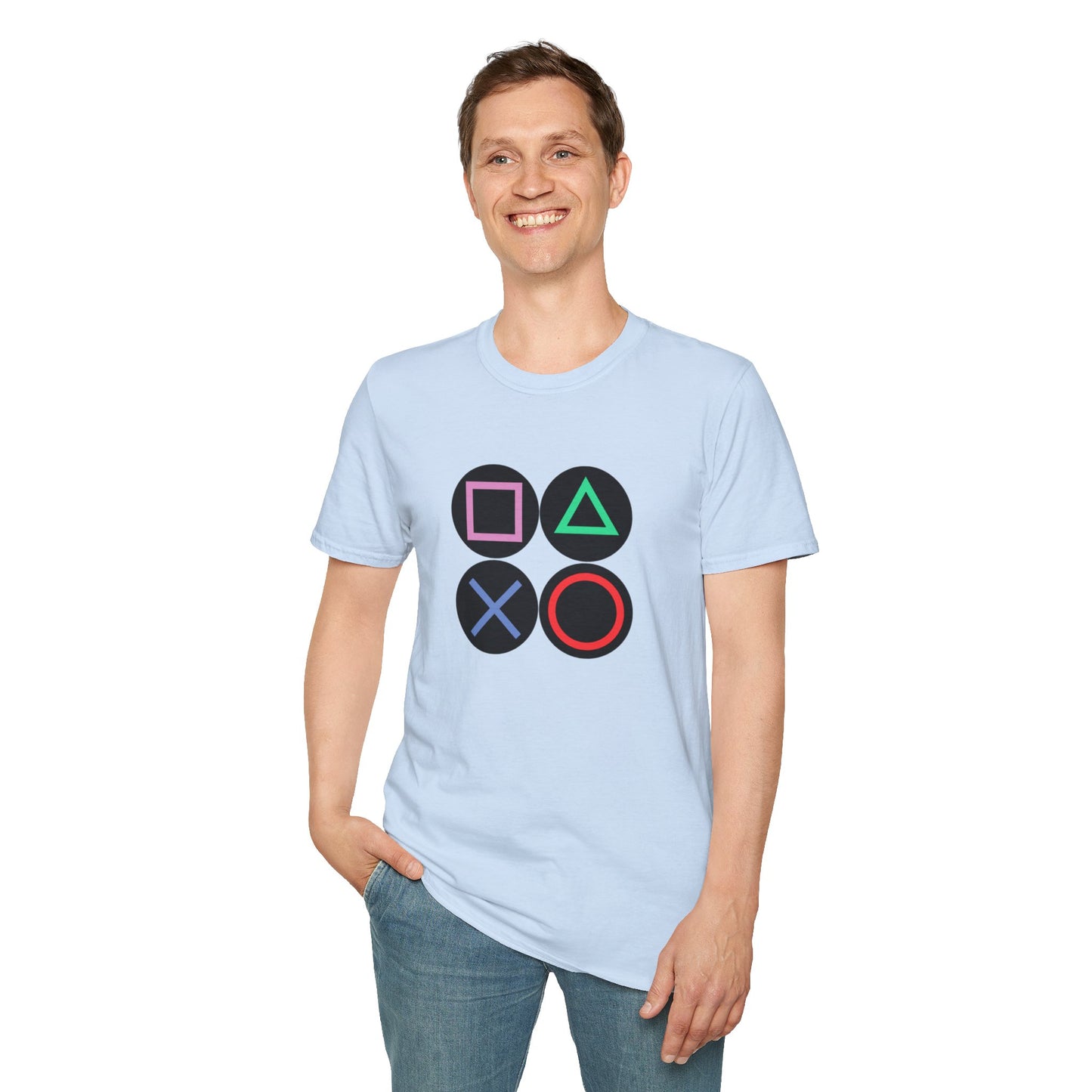 Play Station Buttons Gaming T-Shirt
