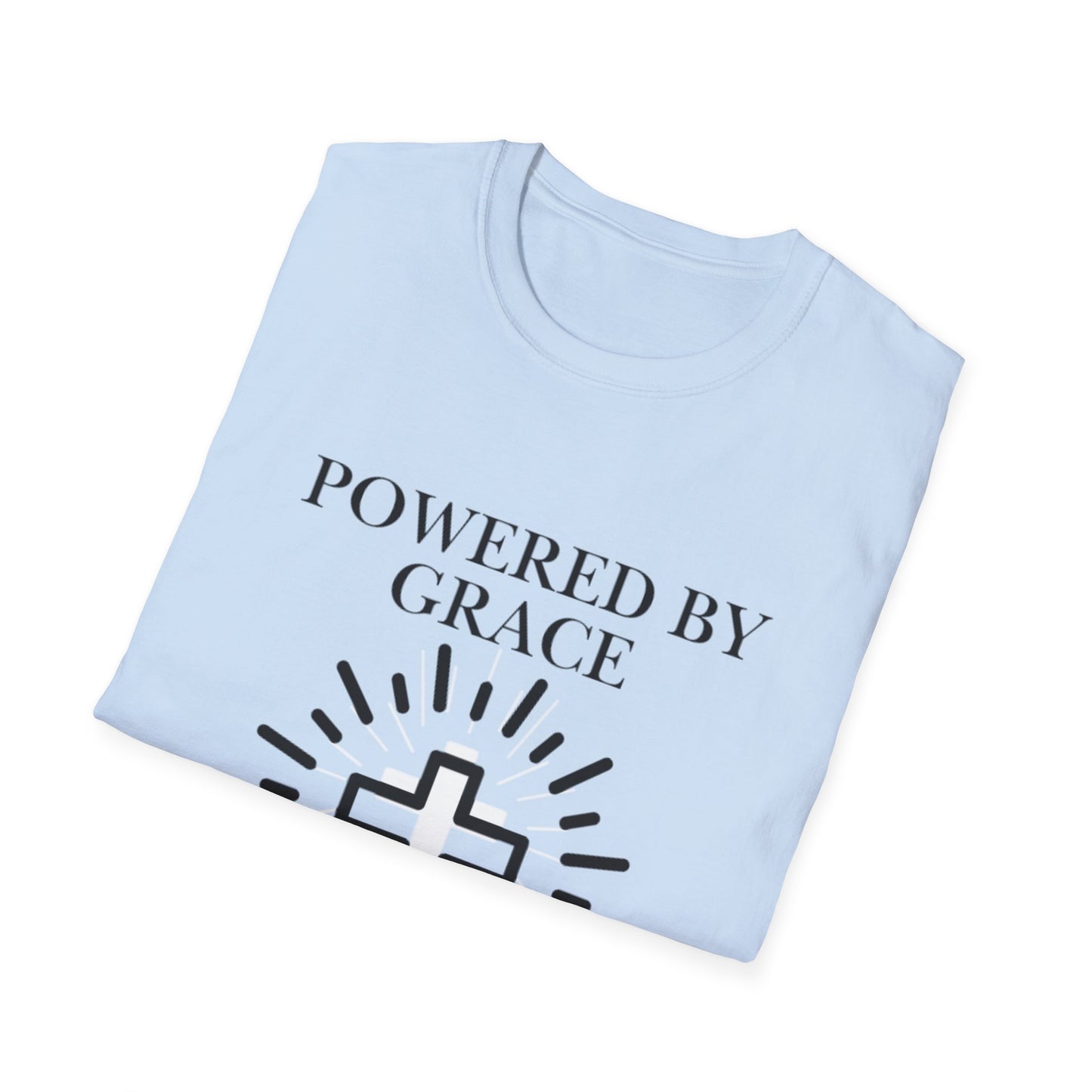 Powered by Grace - Faith Cross T-Shirt