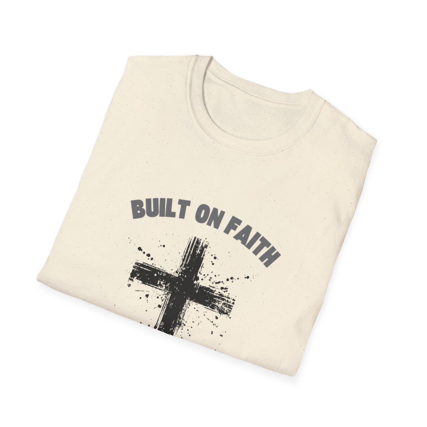 Built on Faith, Driven by Work - Christian Cross T-Shirt