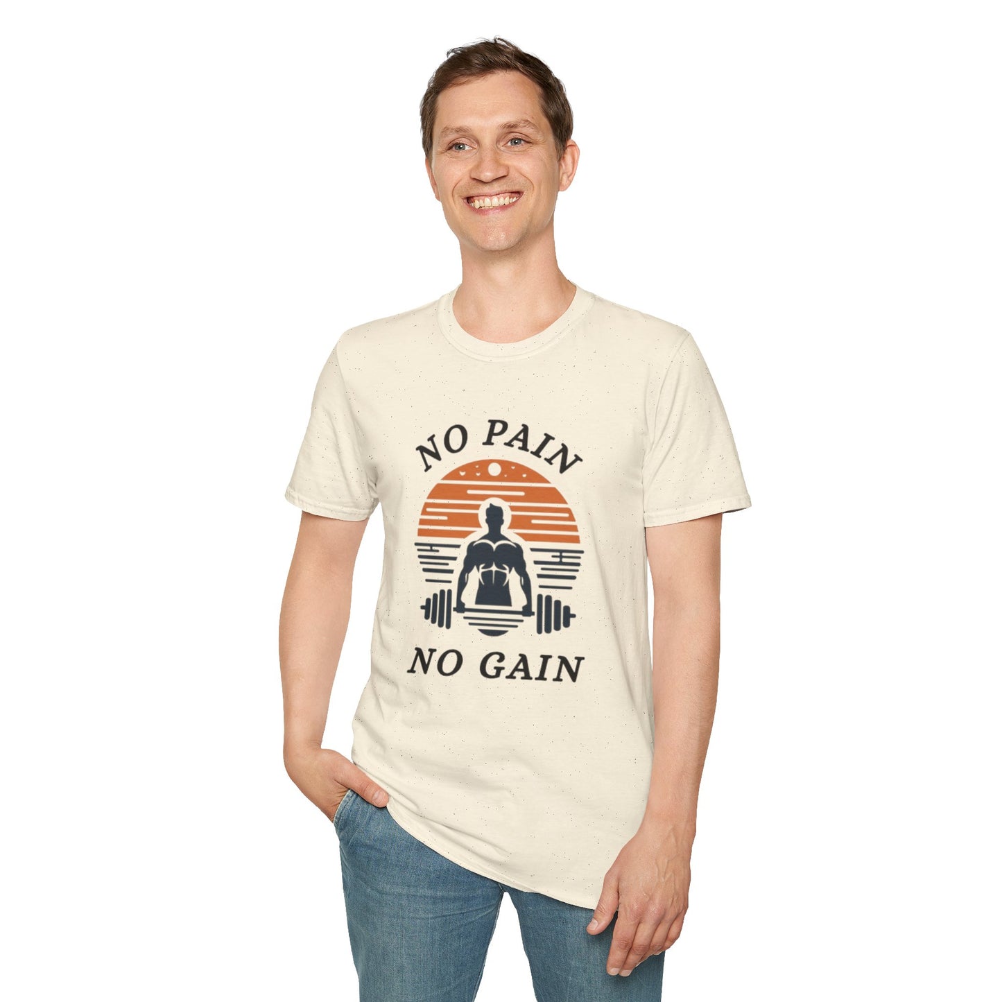 No Pain No Gain Fitness Motivation T-Shirt