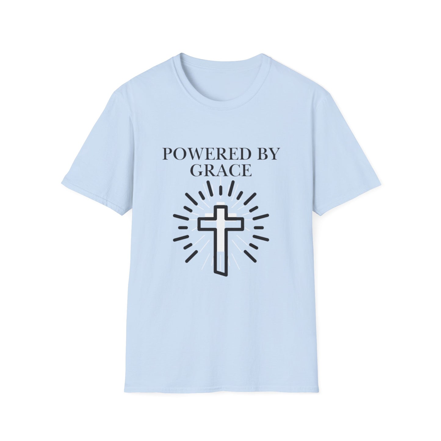 Powered by Grace - Faith Cross T-Shirt