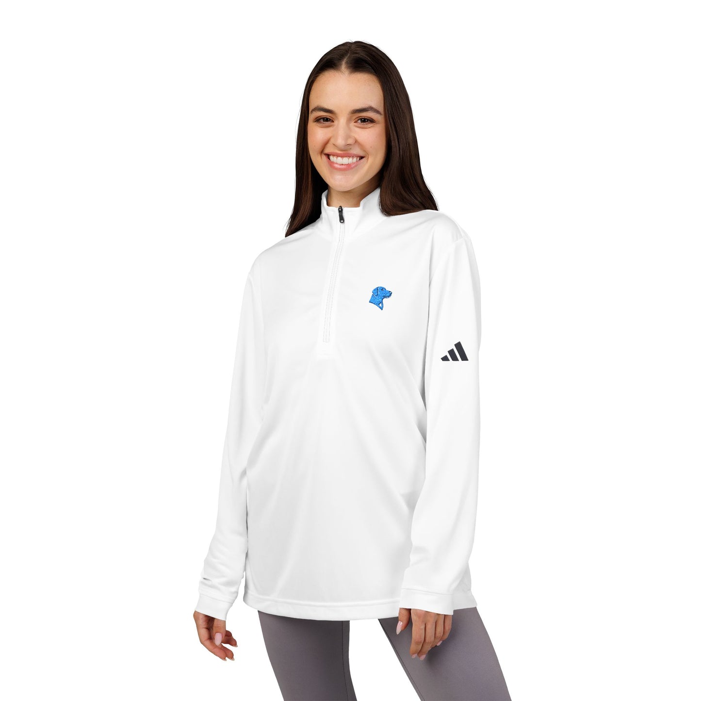 BlueMark Adidas® Embordered Quarter Zip Jacket (Blue Logo)
