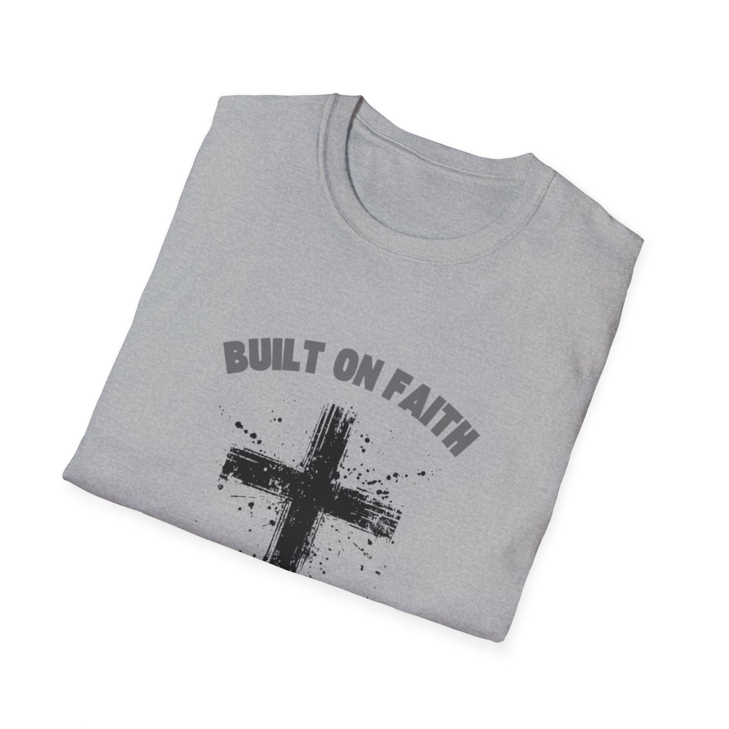 Built on Faith, Driven by Work - Christian Cross T-Shirt