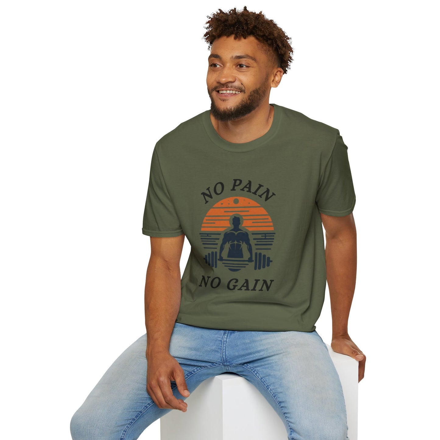 No Pain No Gain Fitness Motivation T-Shirt