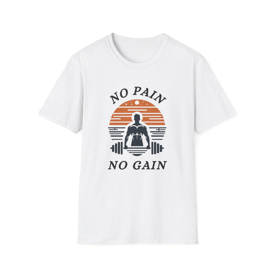 No Pain No Gain Fitness Motivation T-Shirt