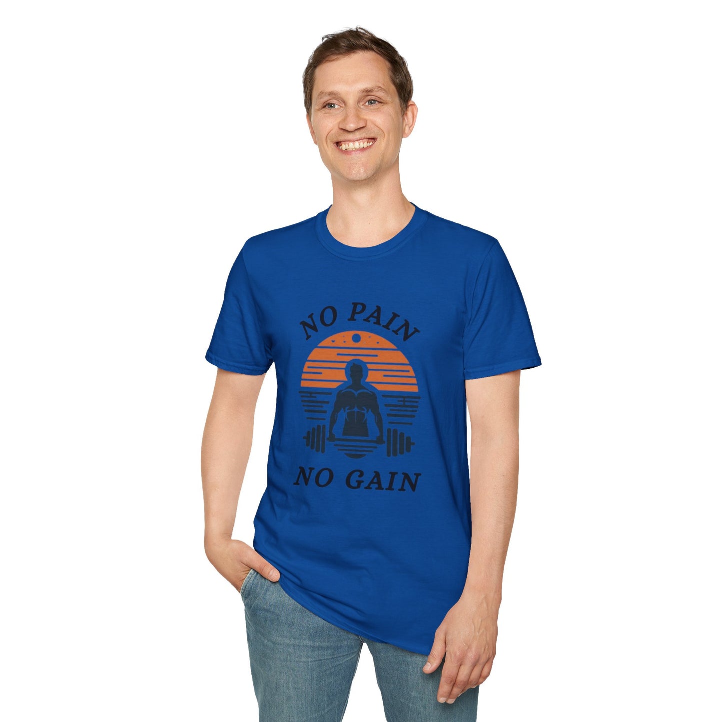 No Pain No Gain Fitness Motivation T-Shirt