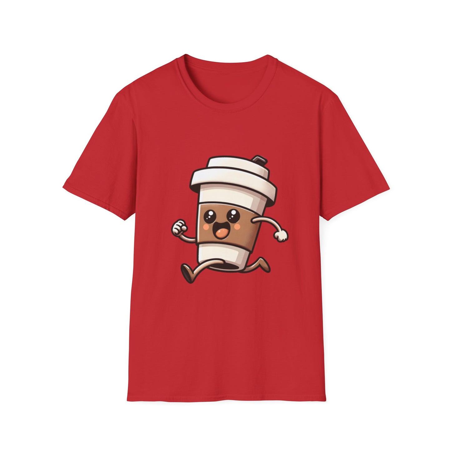 Cute Coffee Cup Running T-Shirt
