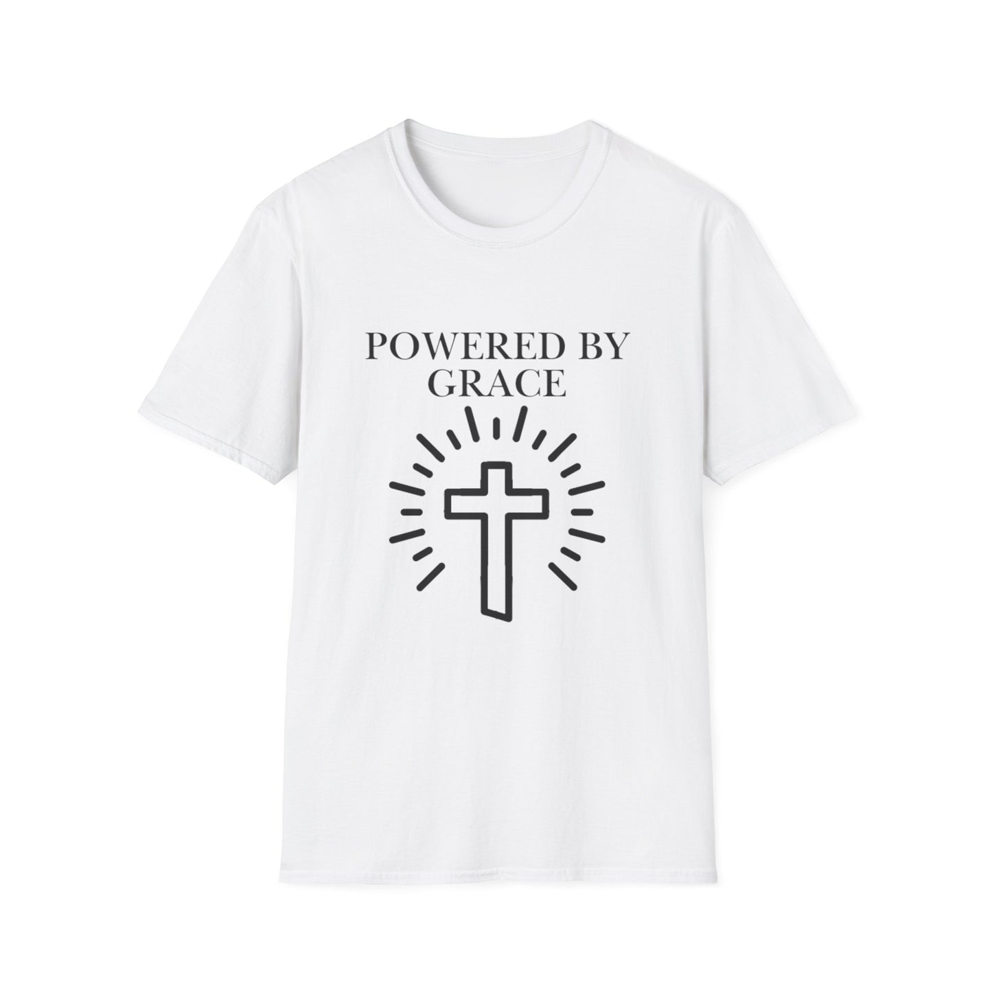 Powered by Grace - Faith Cross T-Shirt
