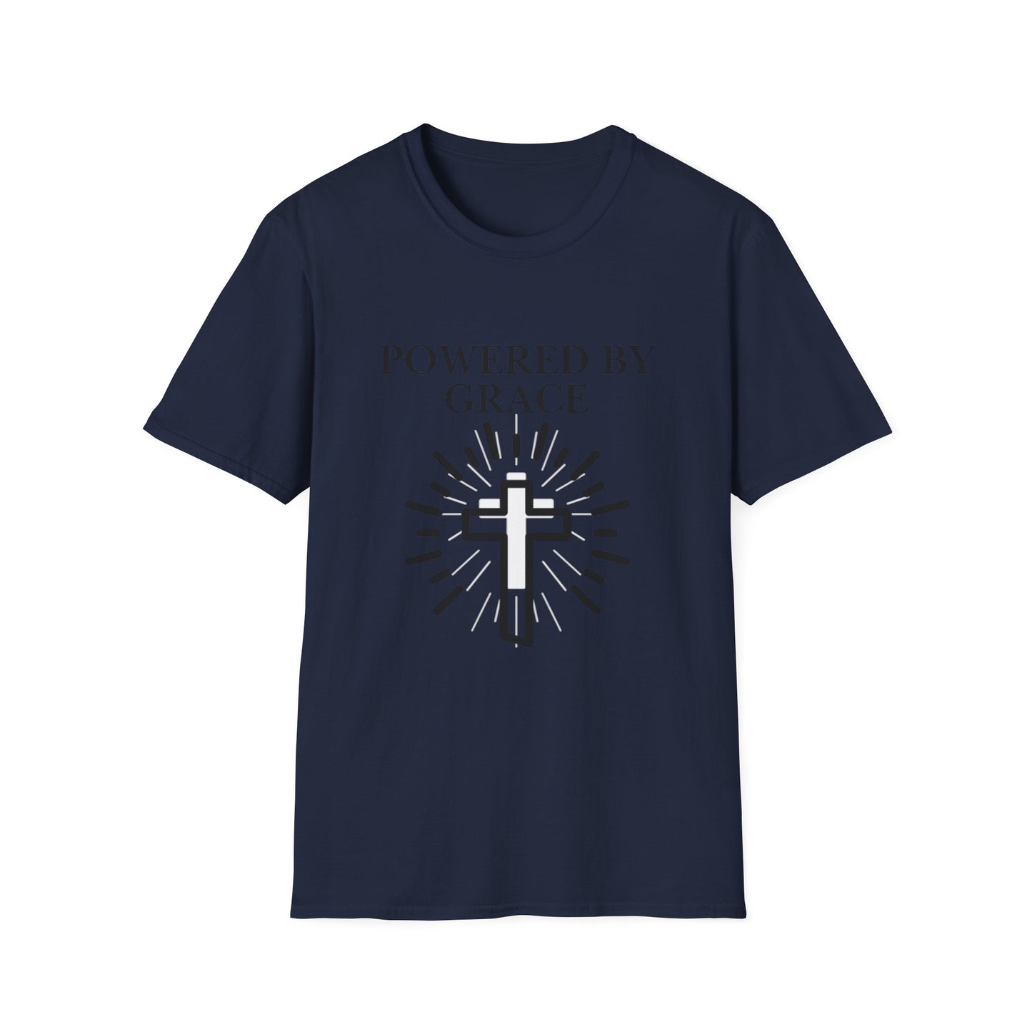 Powered by Grace - Faith Cross T-Shirt